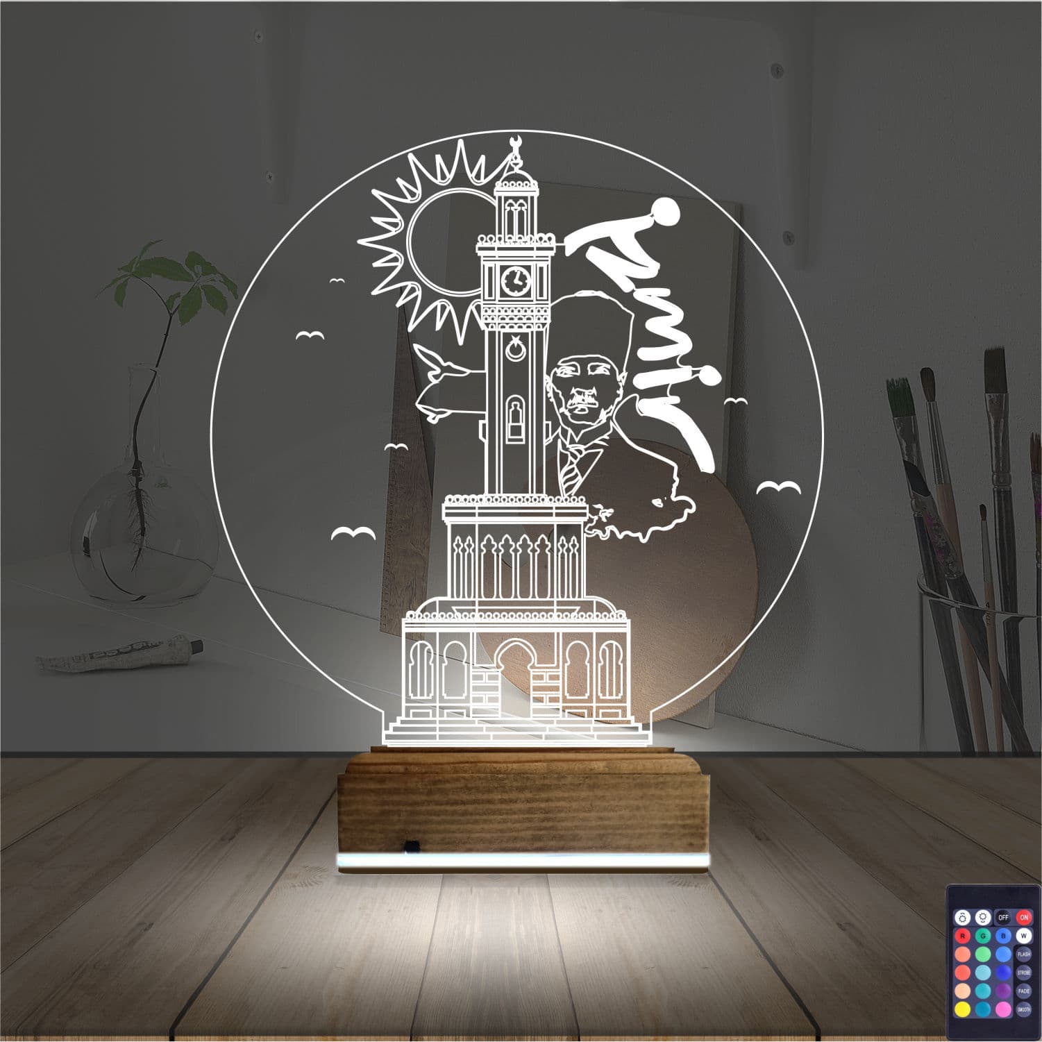 Измир и Ататюрк — 3D LED Ночник | Памятный подарок 2