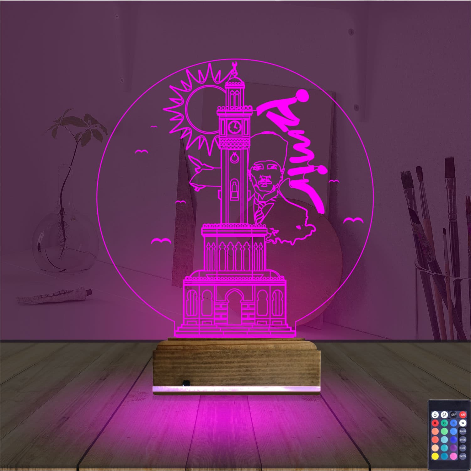 Измир и Ататюрк — 3D LED Ночник | Памятный подарок 4