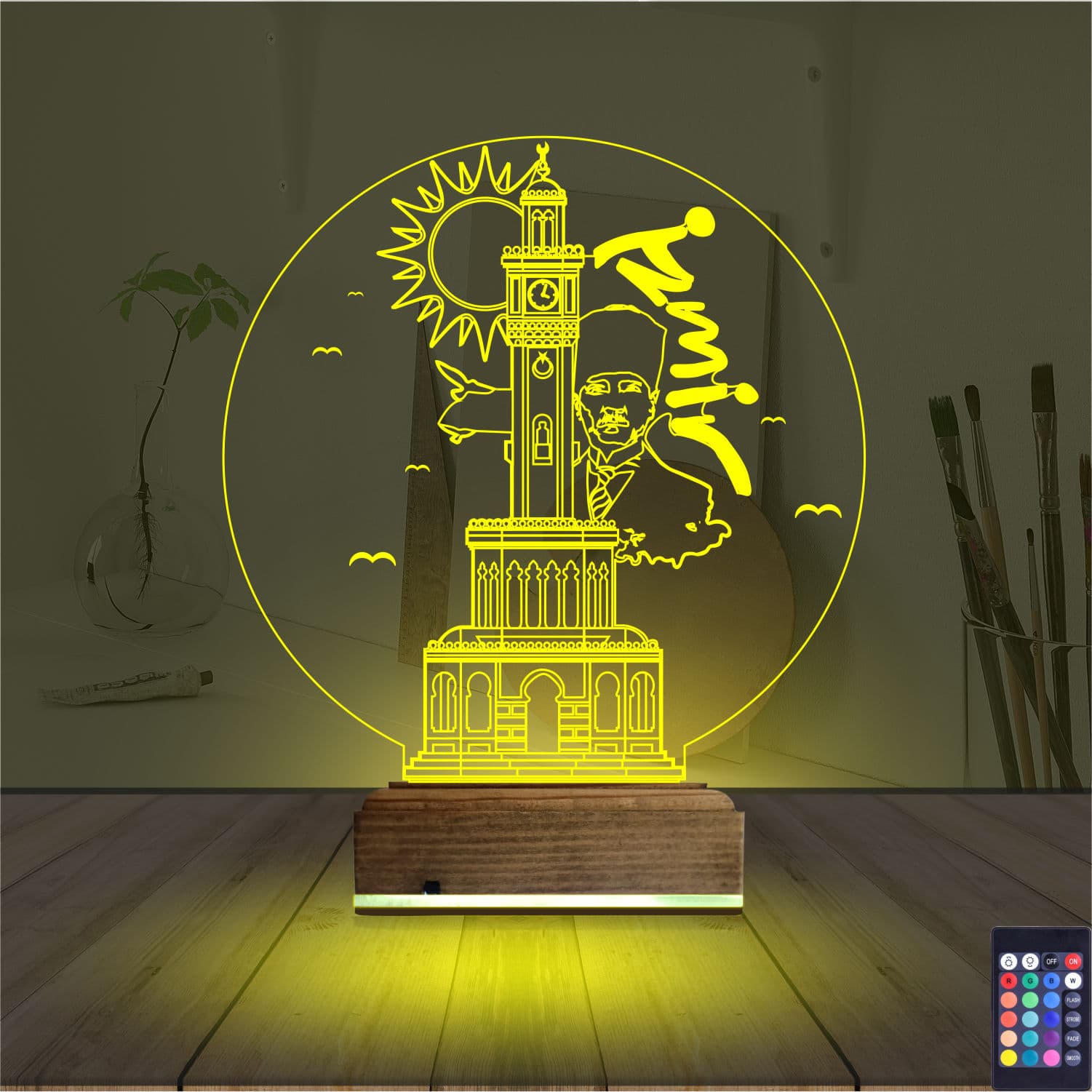 Измир и Ататюрк — 3D LED Ночник | Памятный подарок 5