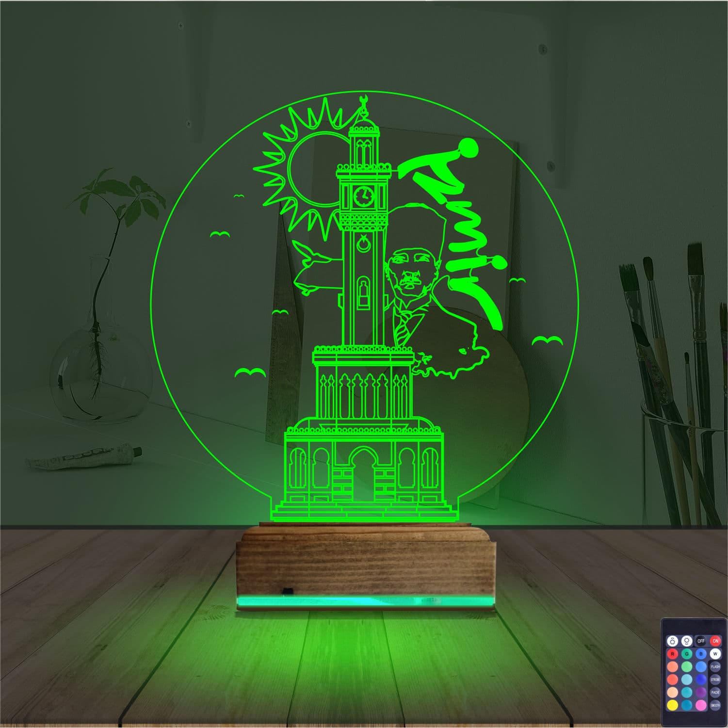 Измир и Ататюрк — 3D LED Ночник | Памятный подарок 6