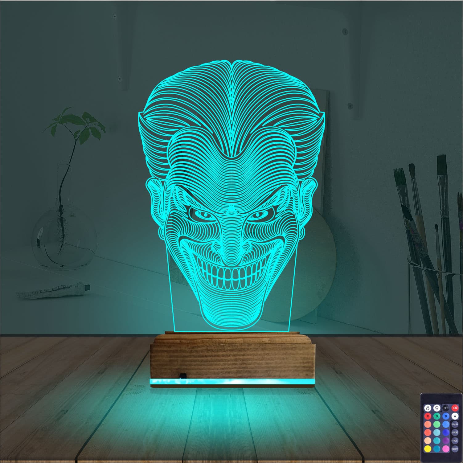 Джокер — 3D LED Ночник | Подарок фанату кино 3