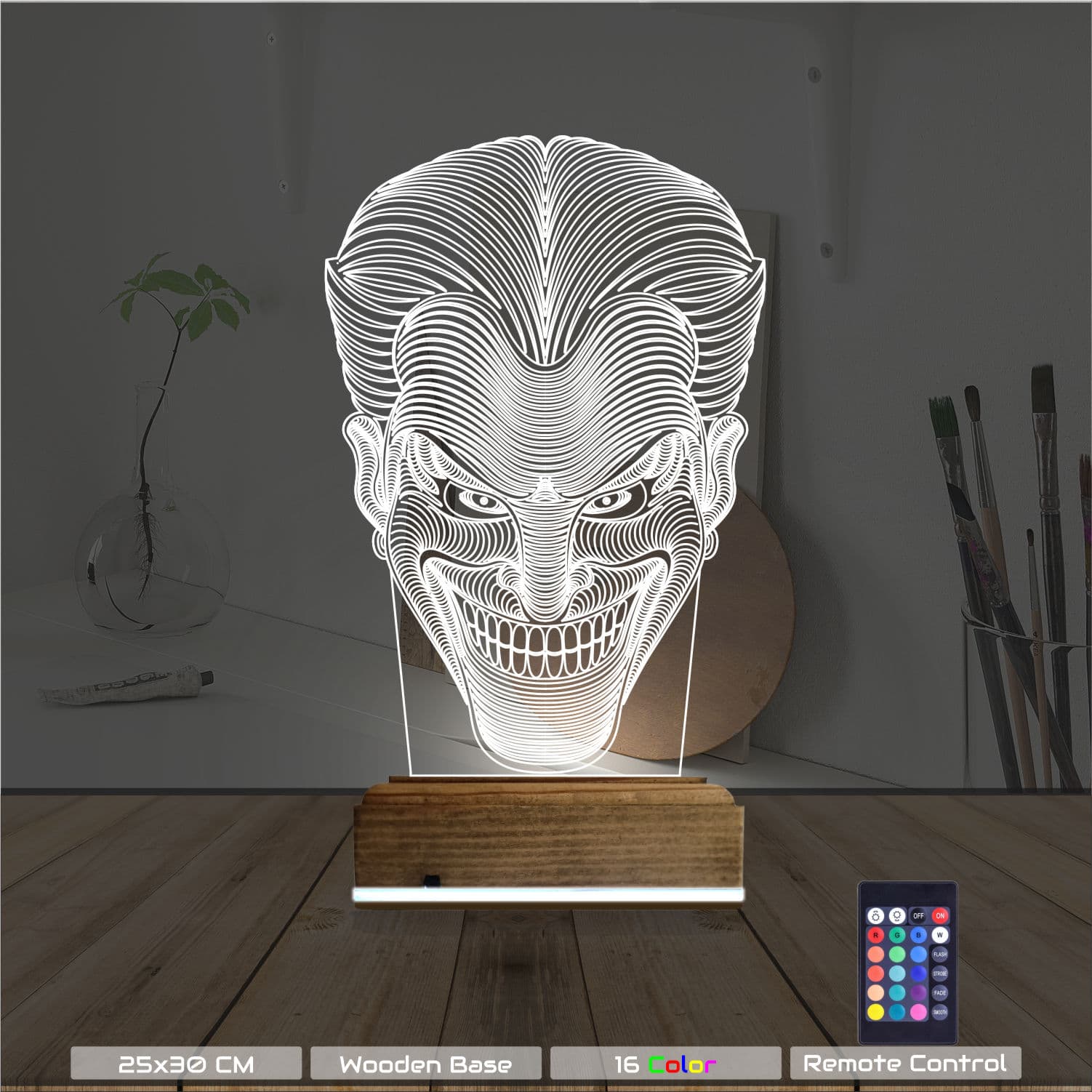 Джокер — 3D LED Ночник | Подарок фанату кино 8