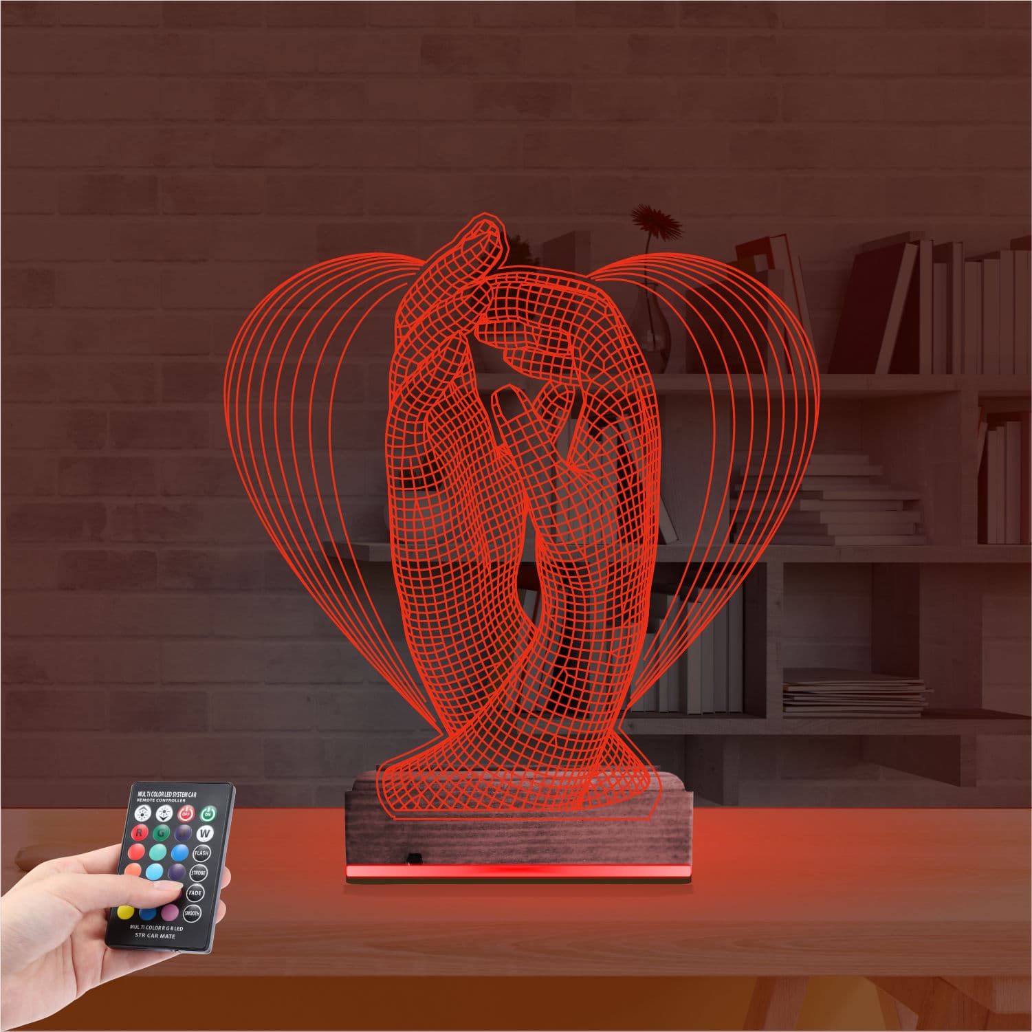 Сердце из рук — 3D LED Ночник | Романтический подарок 7