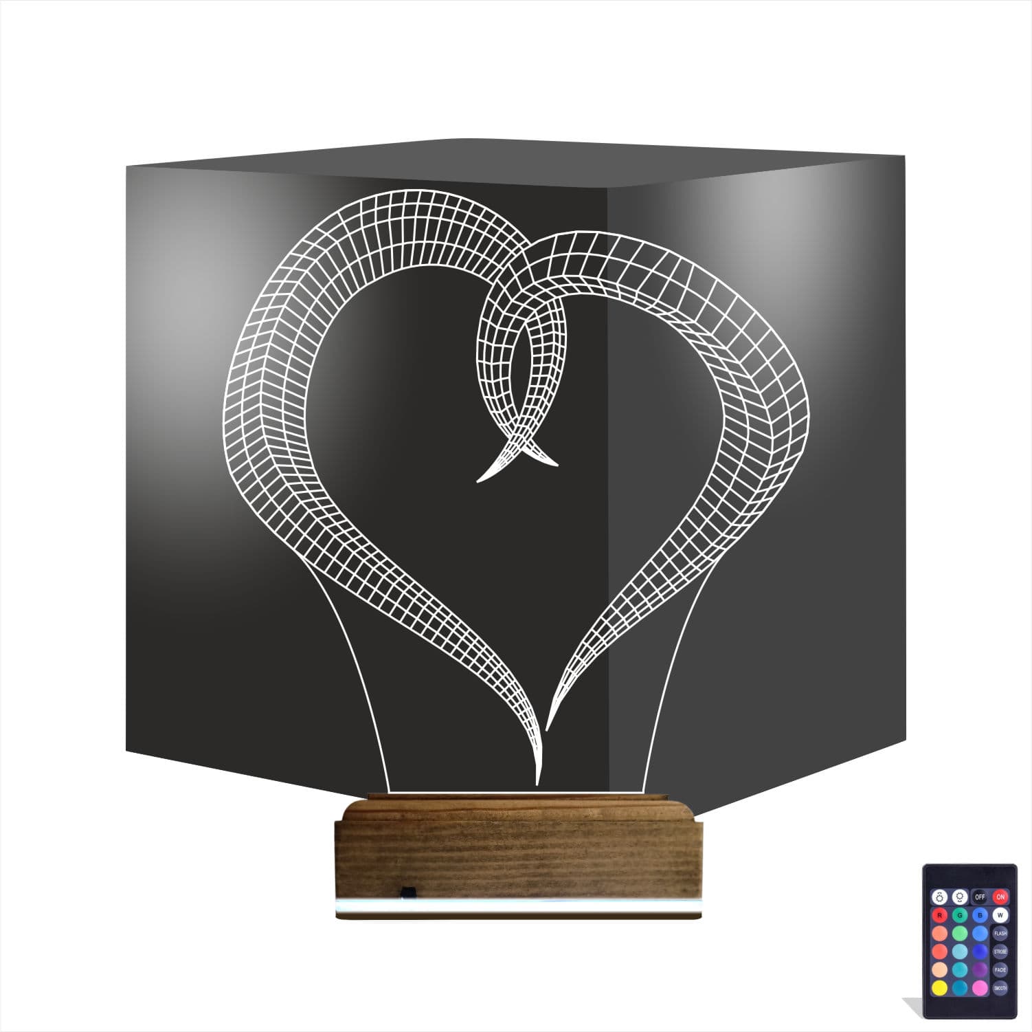 Сердце — 3D LED Ночник | Романтический подарок 1