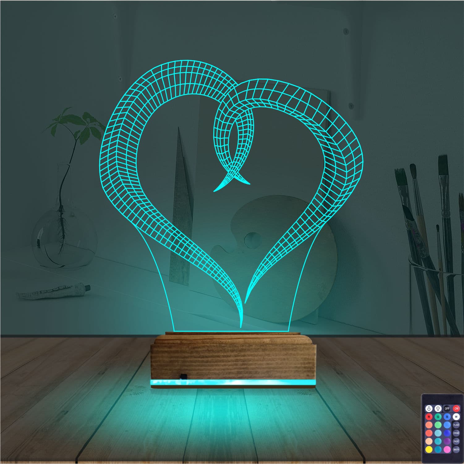 Сердце — 3D LED Ночник | Романтический подарок 3