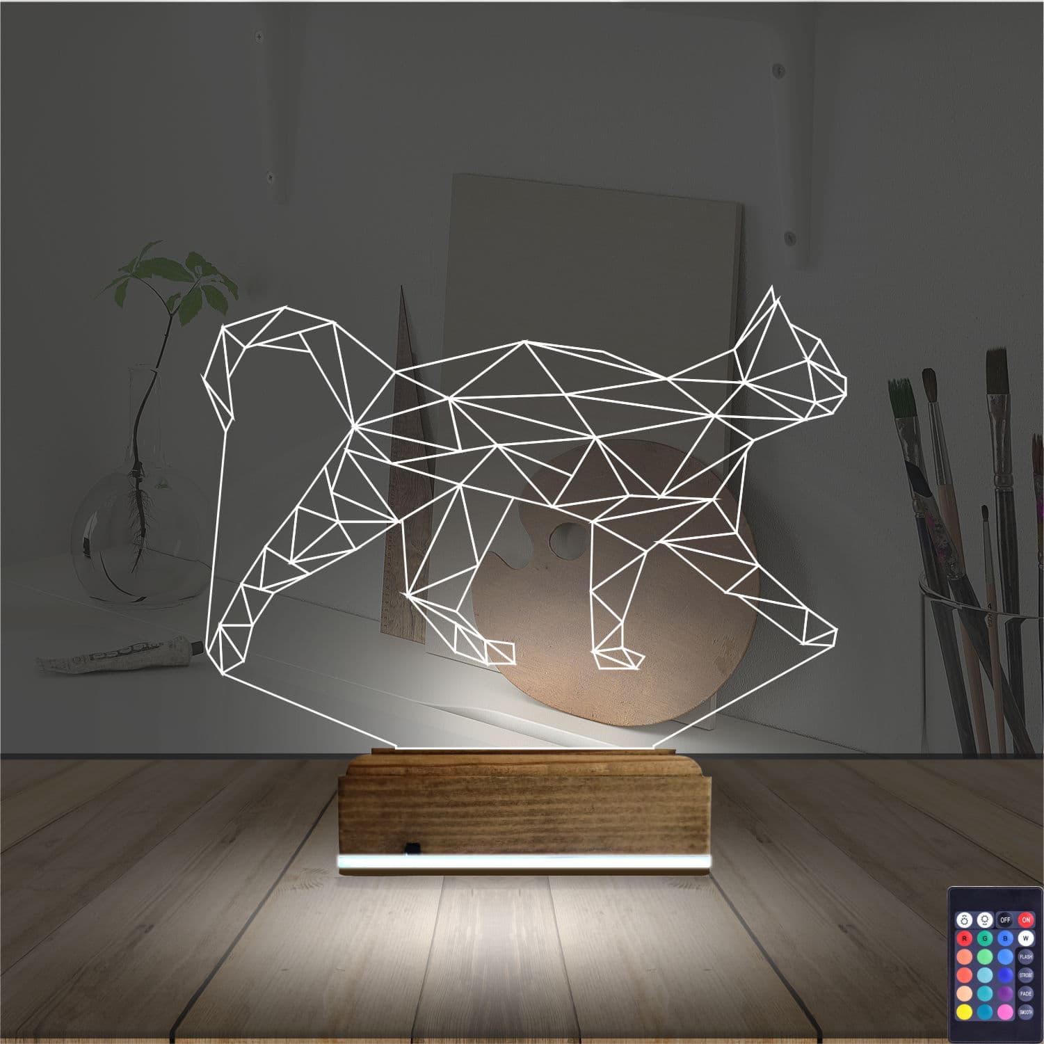 Кот (Геометрия) — 3D LED Ночник | Подарок любителям кошек 2