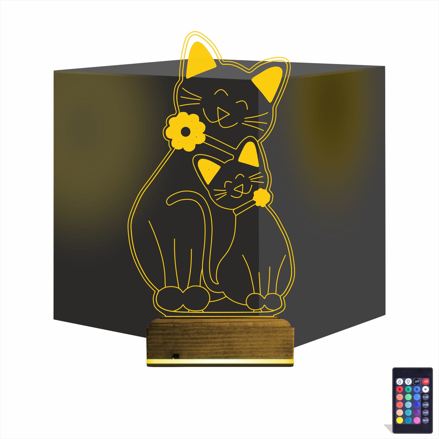 Кошки — 3D LED Ночник | Подарок маме или ребенку 1