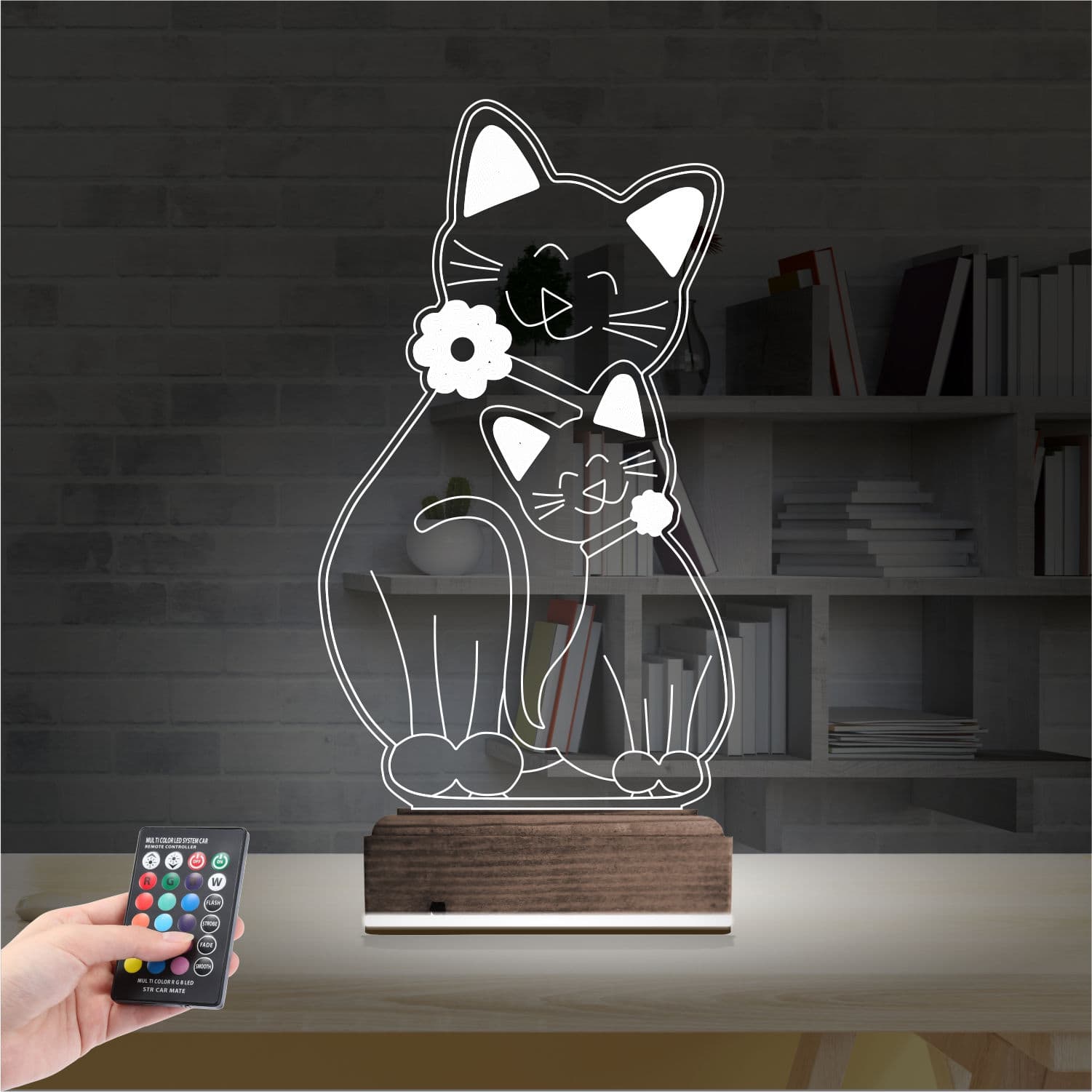 Кошки — 3D LED Ночник | Подарок маме или ребенку 2