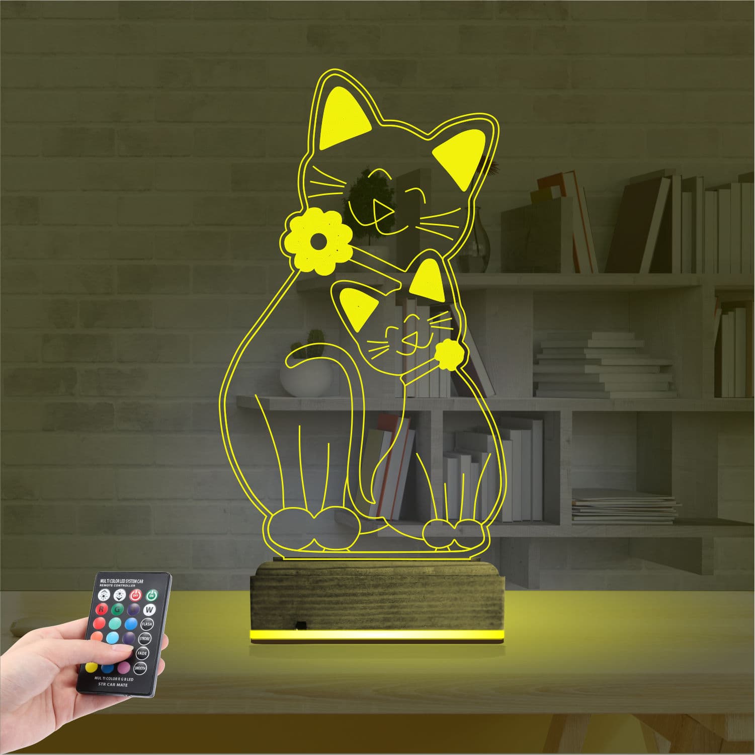 Кошки — 3D LED Ночник | Подарок маме или ребенку 5