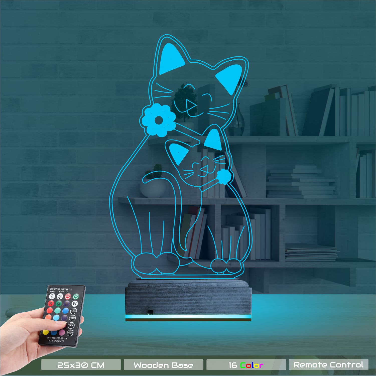 Кошки — 3D LED Ночник | Подарок маме или ребенку 9