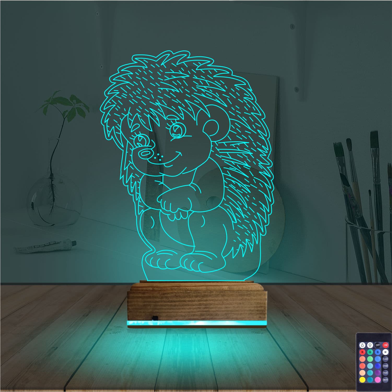 Ёжик — 3D LED Ночник | Подарок ребёнку 3