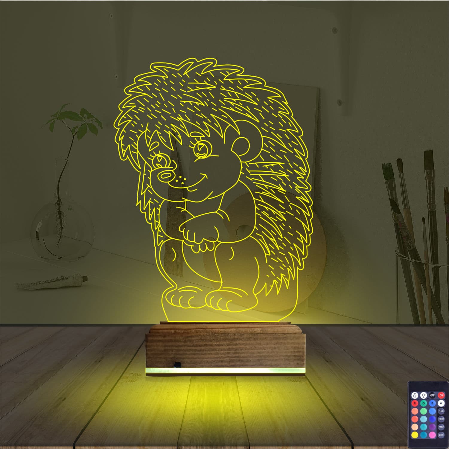 Ёжик — 3D LED Ночник | Подарок ребёнку 5