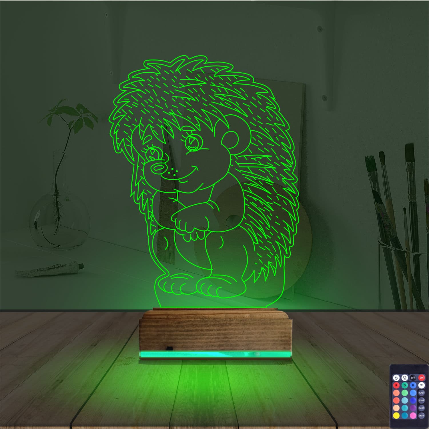 Ёжик — 3D LED Ночник | Подарок ребёнку 6