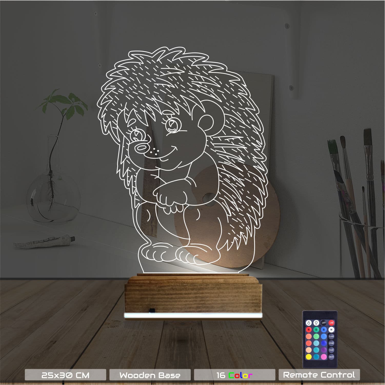Ёжик — 3D LED Ночник | Подарок ребёнку 8