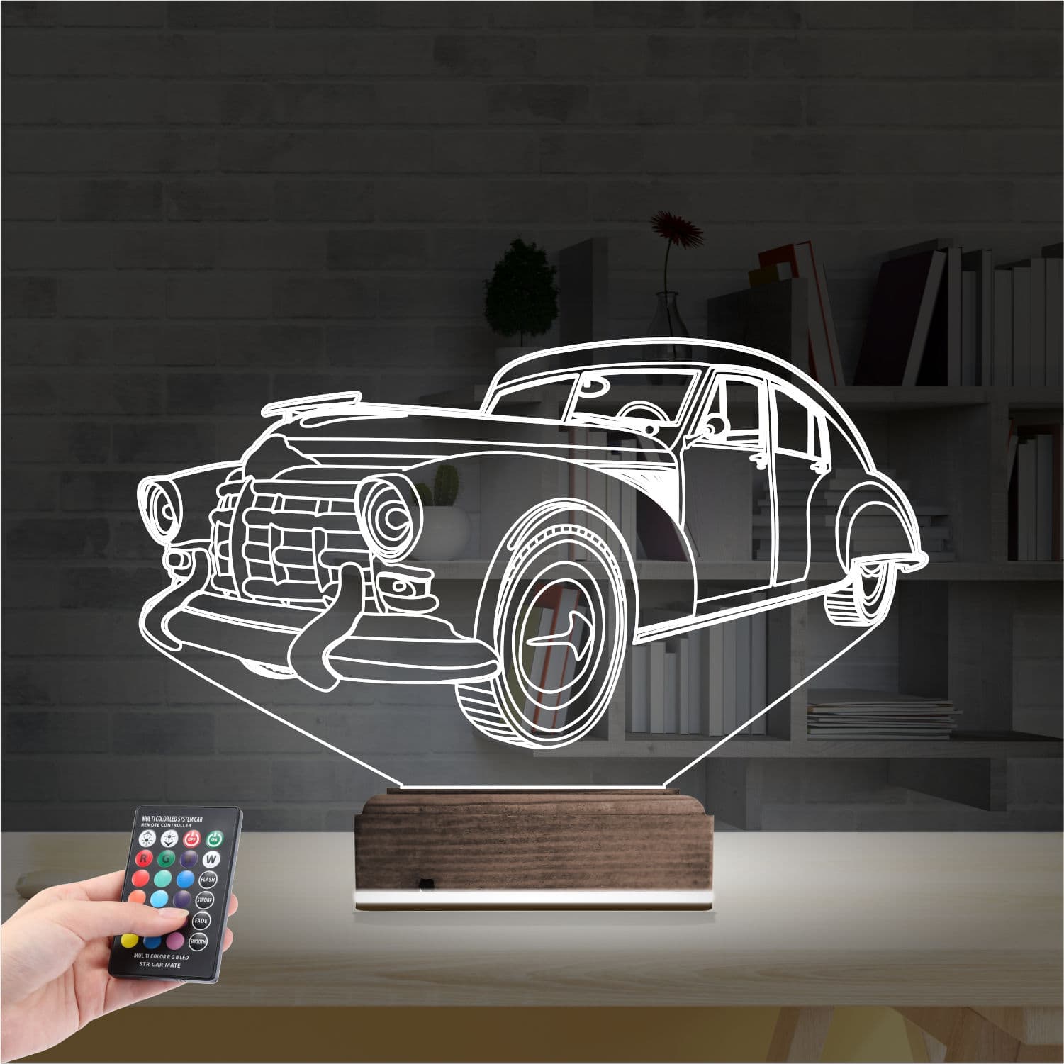 Ретро автомобиль — 3D LED Ночник | Подарок мужчине 2