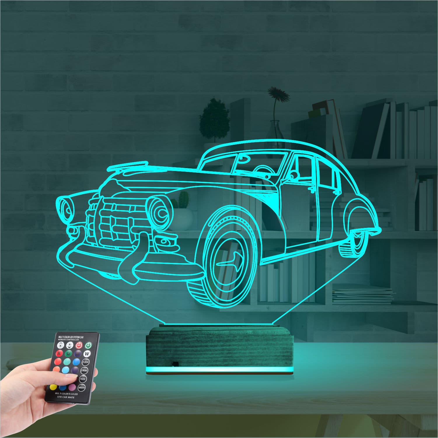 Ретро автомобиль — 3D LED Ночник | Подарок мужчине 3