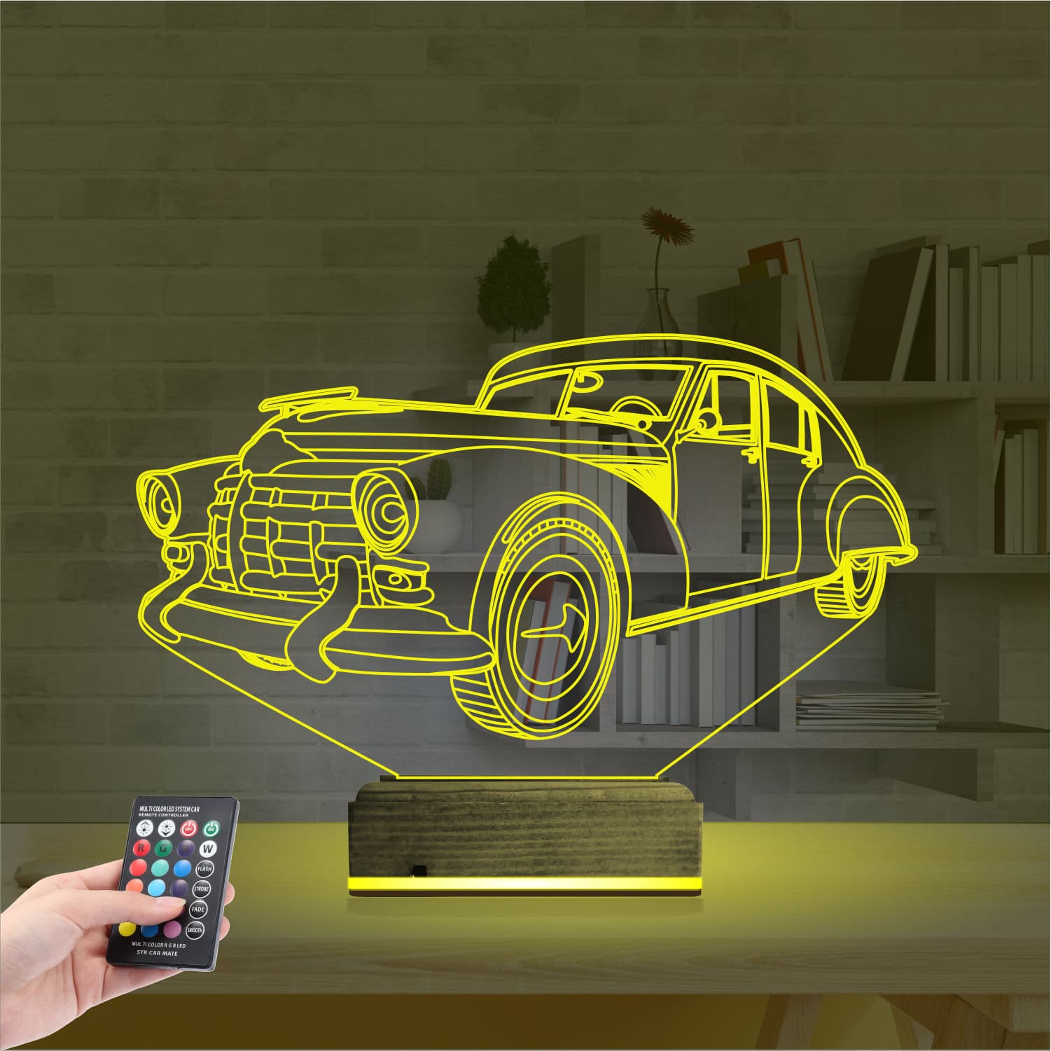 Ретро автомобиль — 3D LED Ночник | Подарок мужчине 5