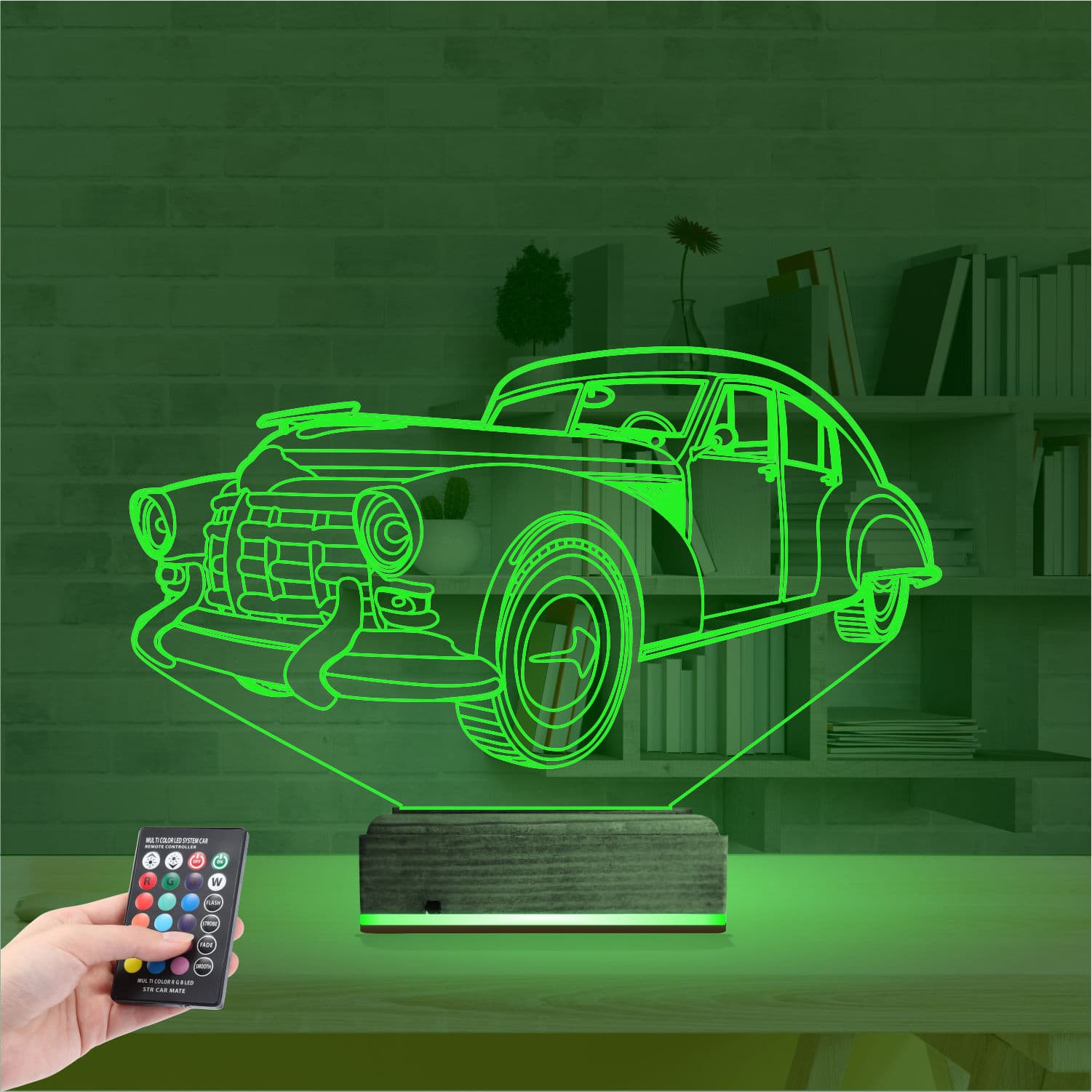 Ретро автомобиль — 3D LED Ночник | Подарок мужчине 6