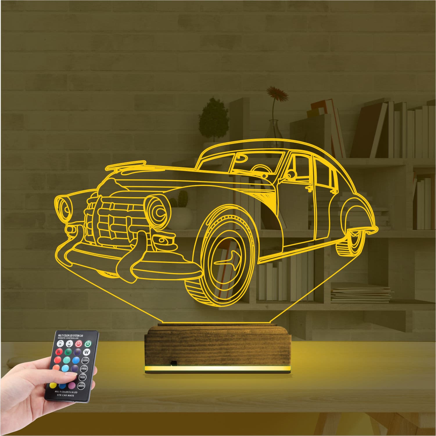 Ретро автомобиль — 3D LED Ночник | Подарок мужчине 8