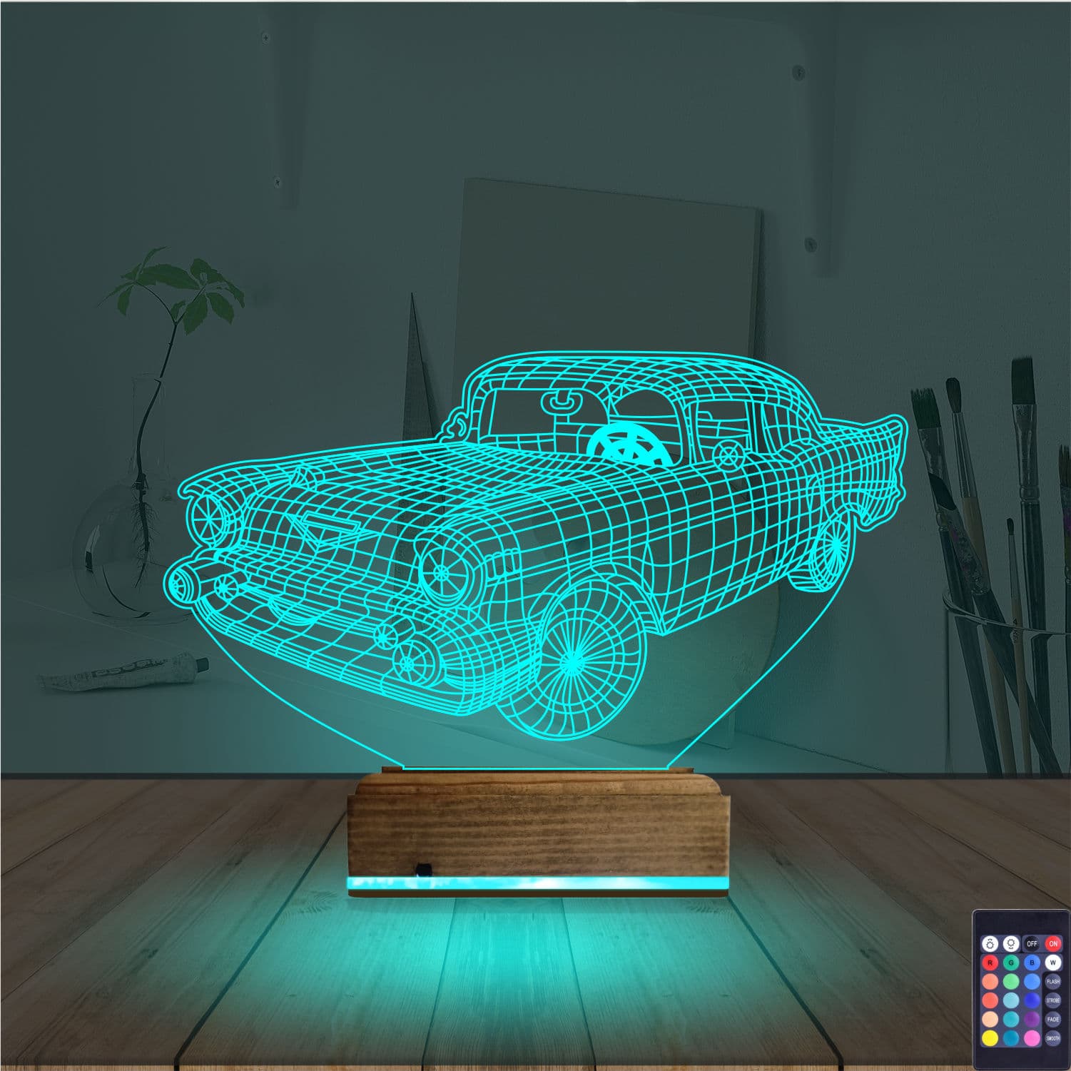 Ретро Автомобиль — 3D LED Ночник | Подарок мужчине 3