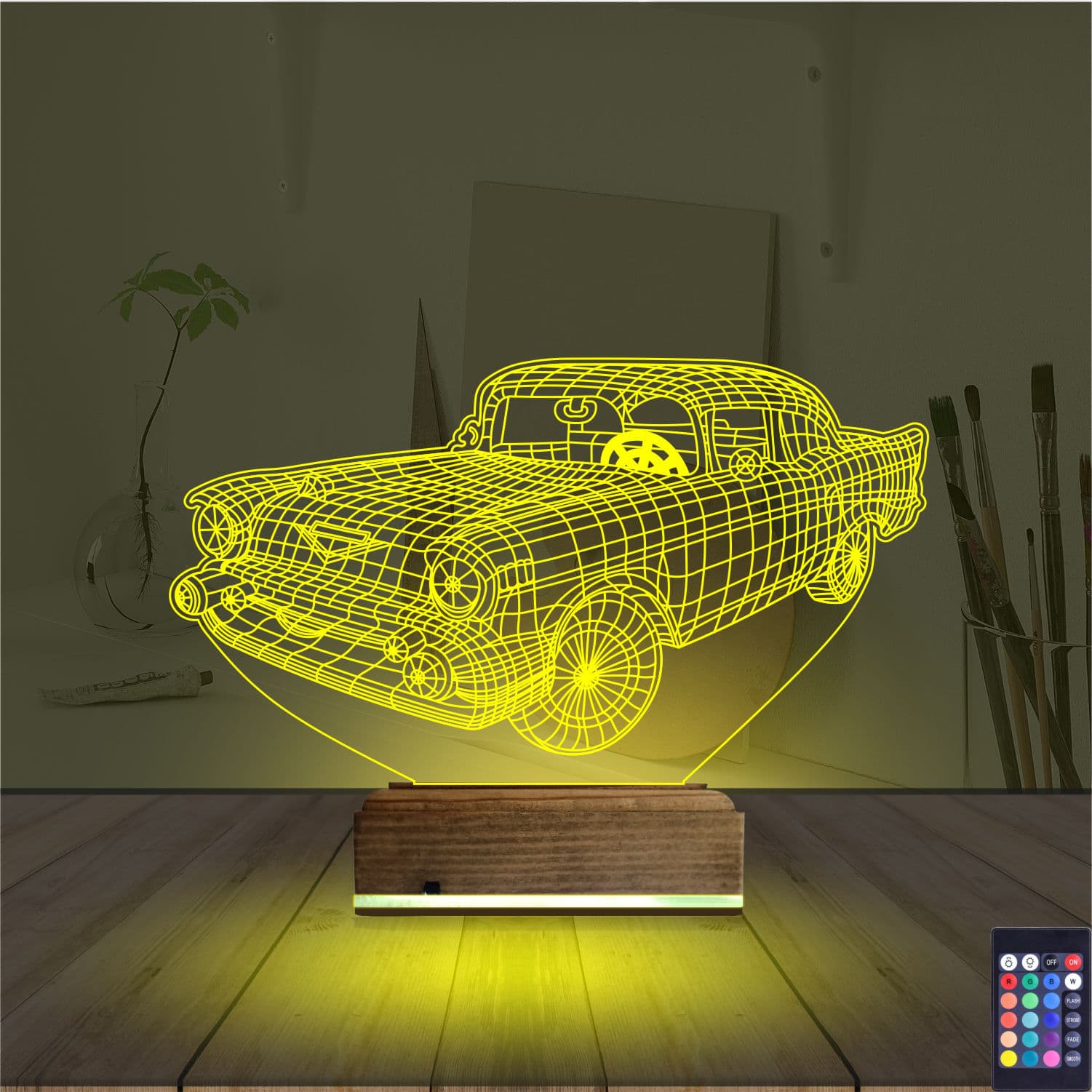 Ретро Автомобиль — 3D LED Ночник | Подарок мужчине 5