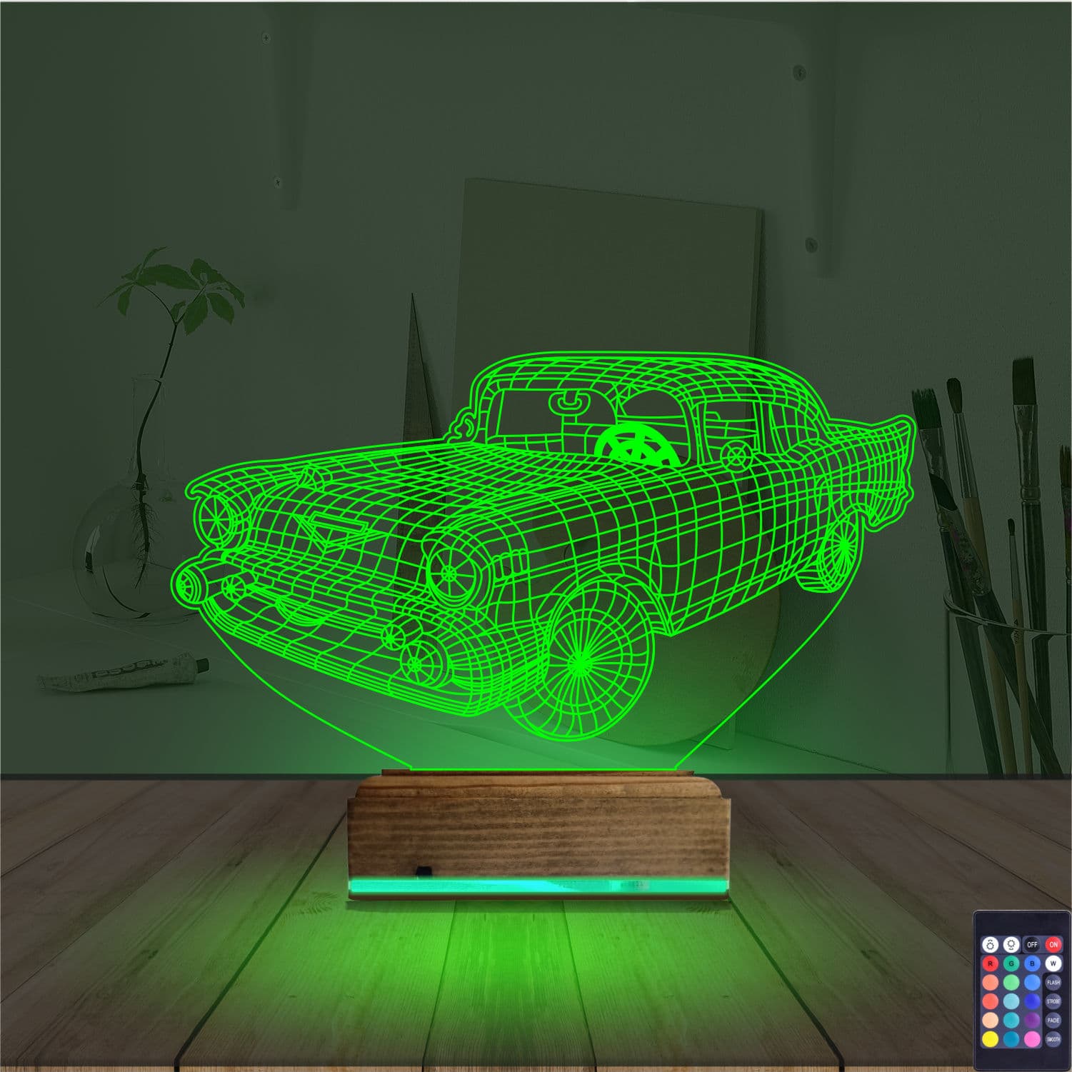 Ретро Автомобиль — 3D LED Ночник | Подарок мужчине 6