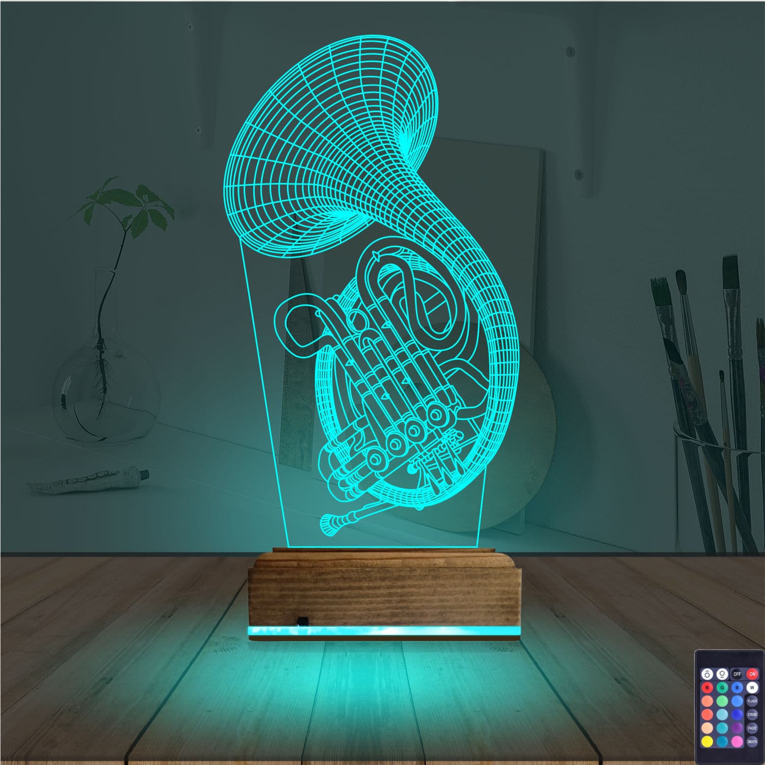 Туба — 3D LED Ночник | Подарок музыканту 3