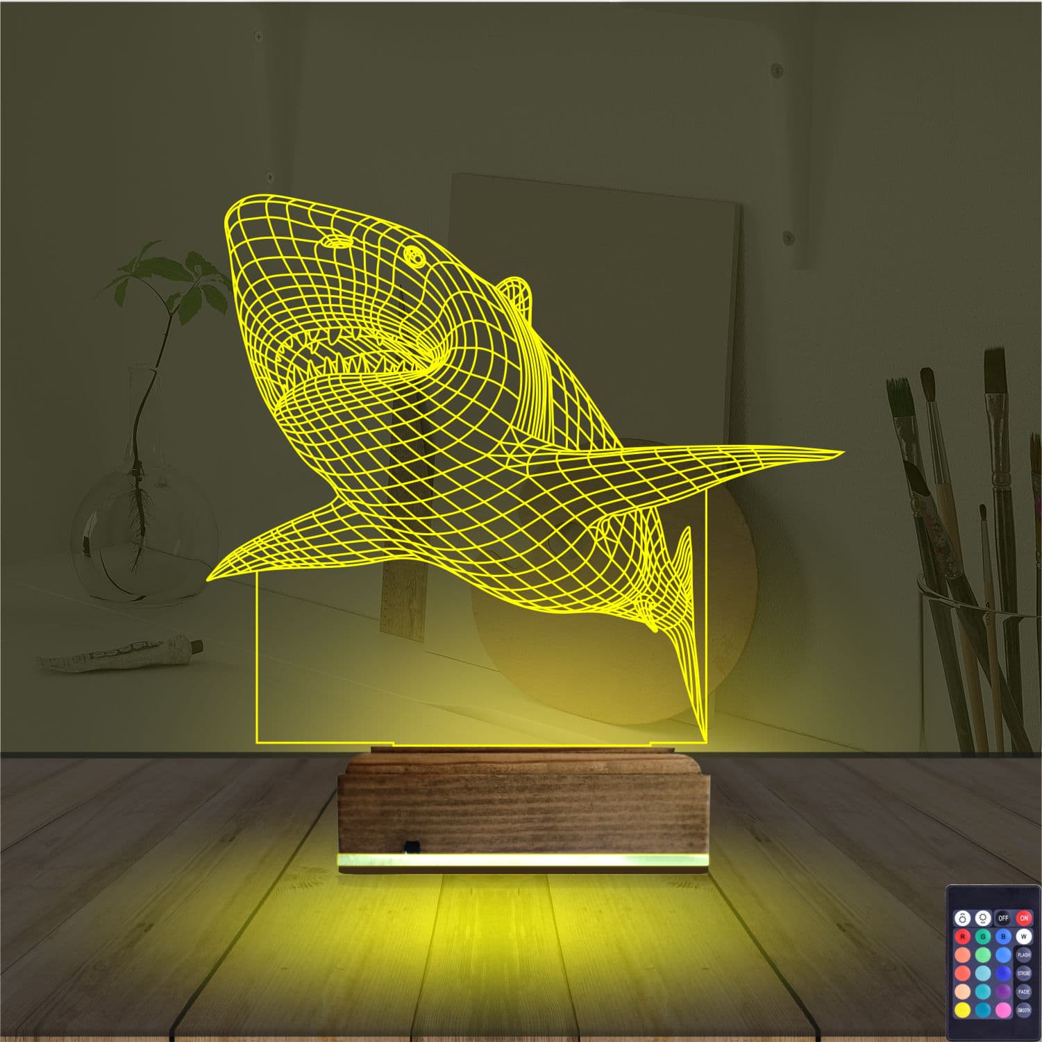 Акула — 3D LED Ночник | Подарок мужчине или ребенку 5