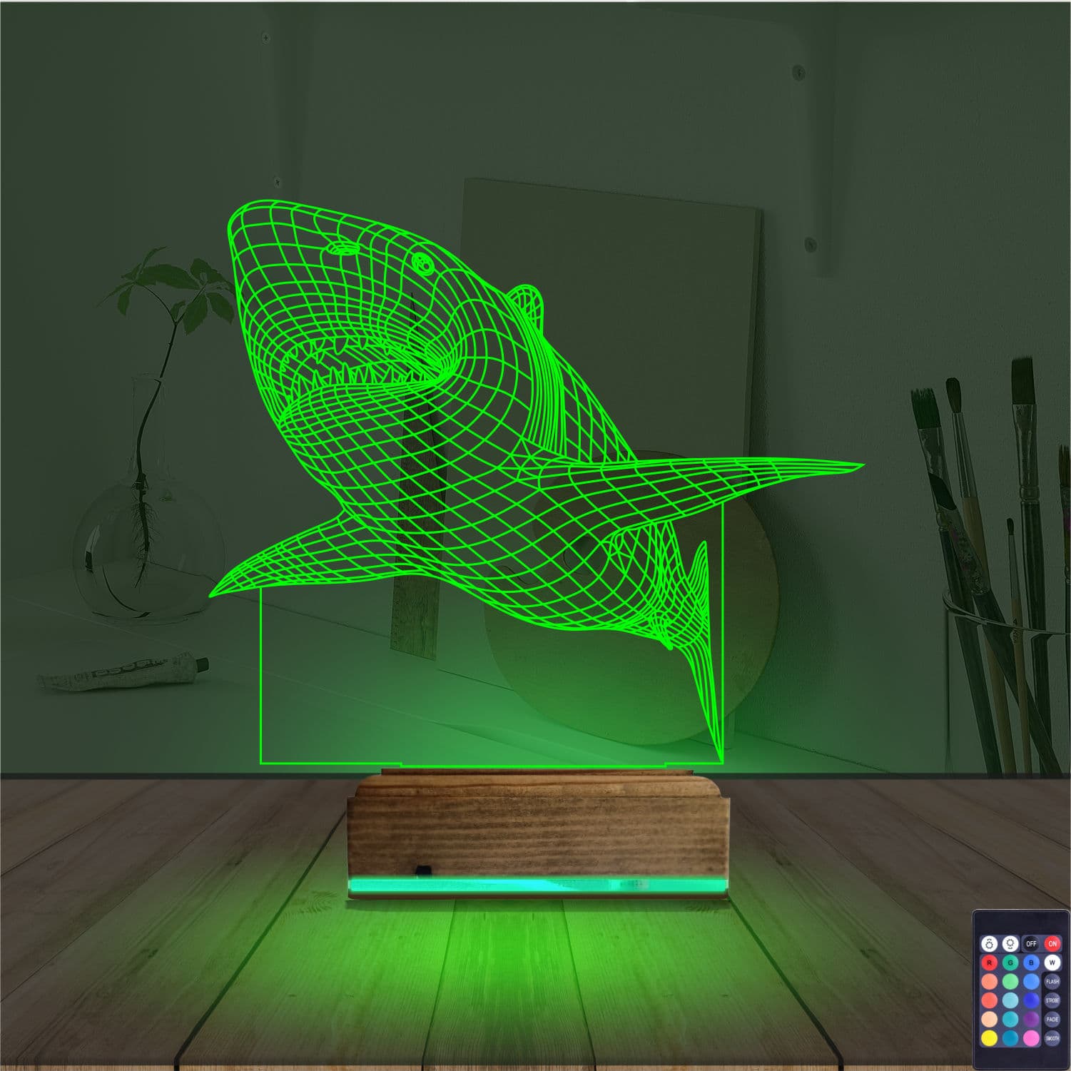 Акула — 3D LED Ночник | Подарок мужчине или ребенку 6