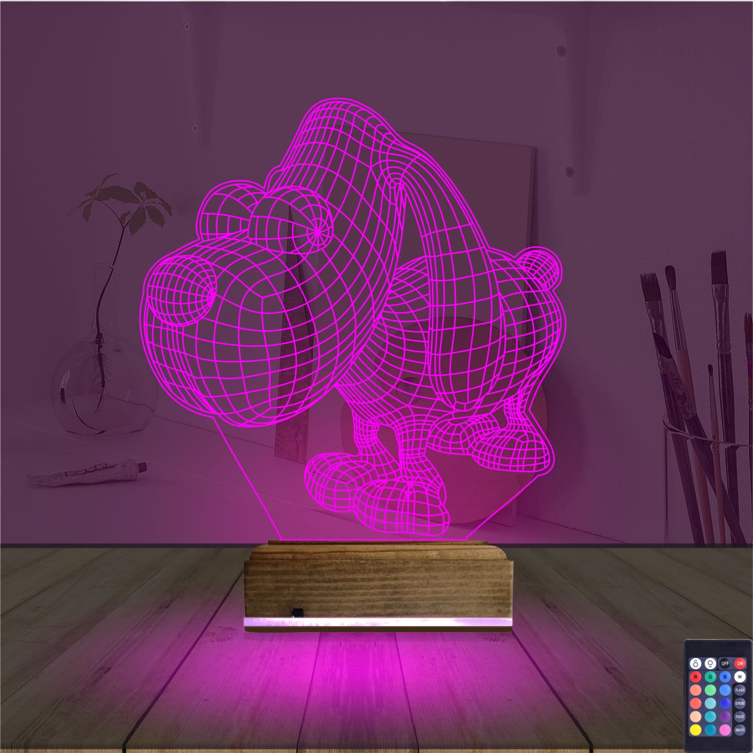 Собака — 3D LED Ночник | Подарок детям 4