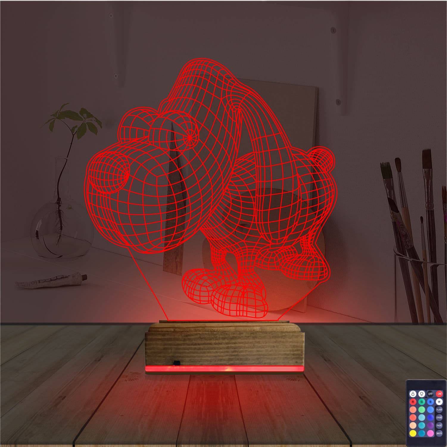 Собака — 3D LED Ночник | Подарок детям 7