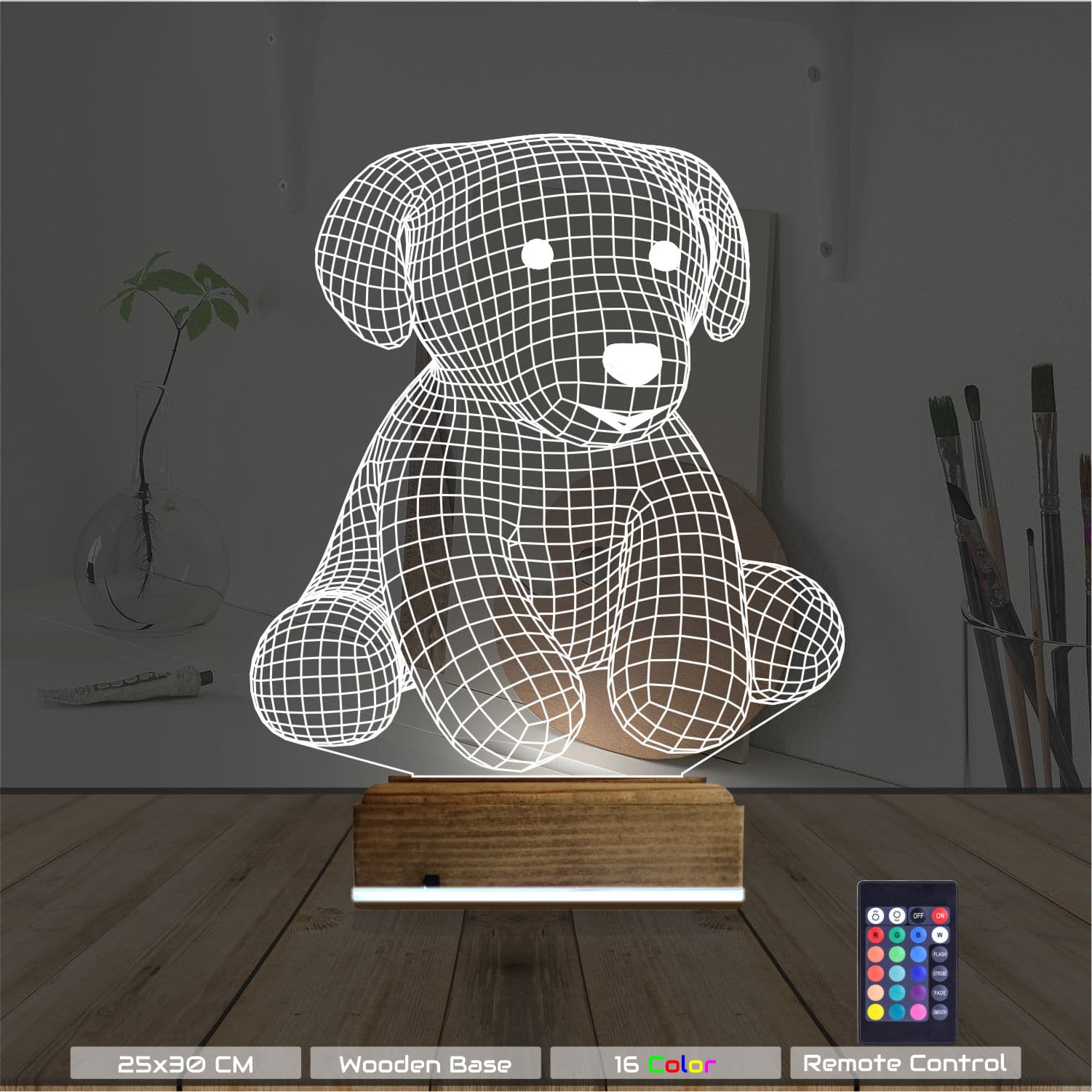 Щенок 3D Ночник 8