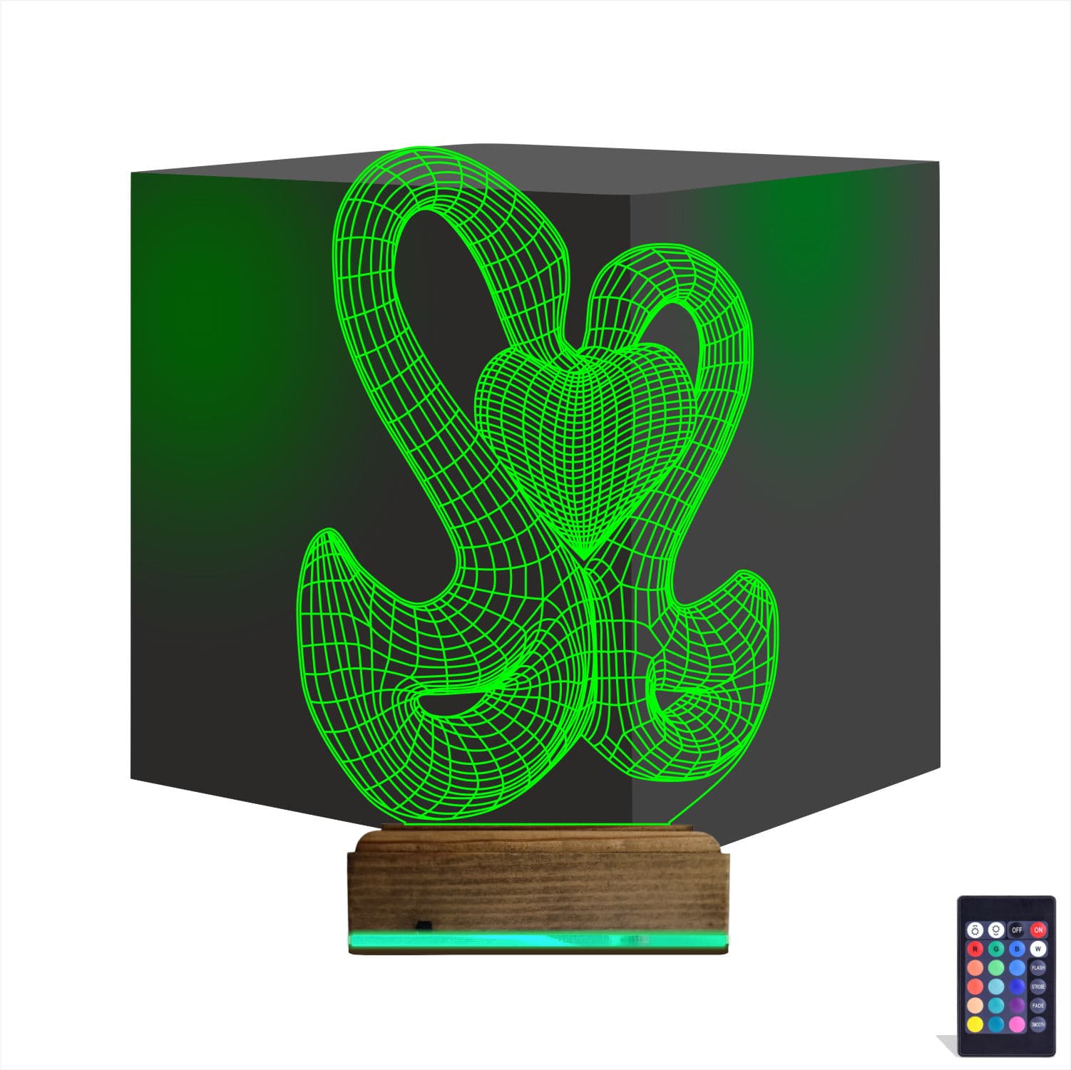 Сердце и змеи — 3D LED Ночник | Подарок на годовщину 1