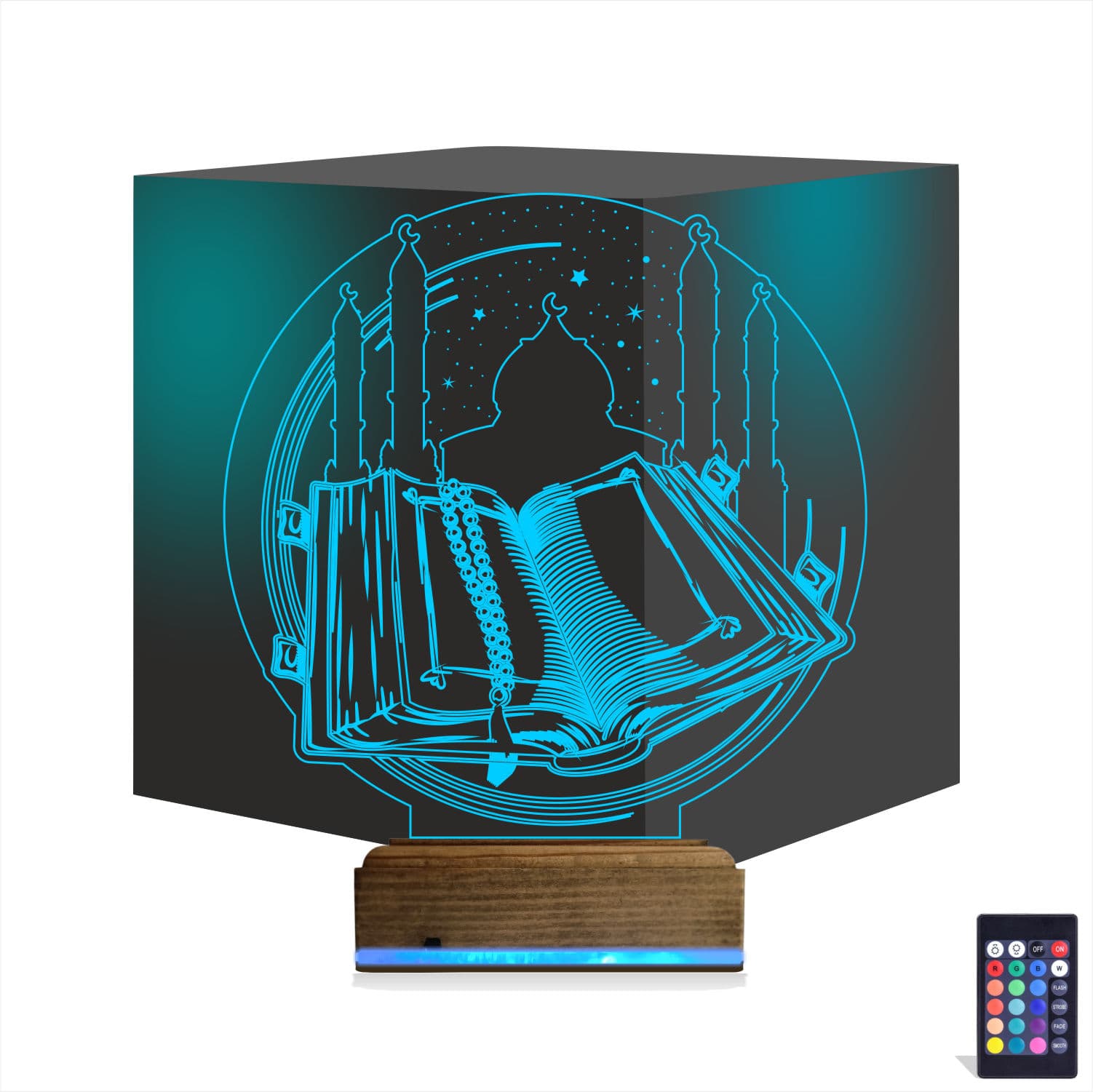 Коран и Мечеть — 3D LED Ночник | Религиозный подарок 1