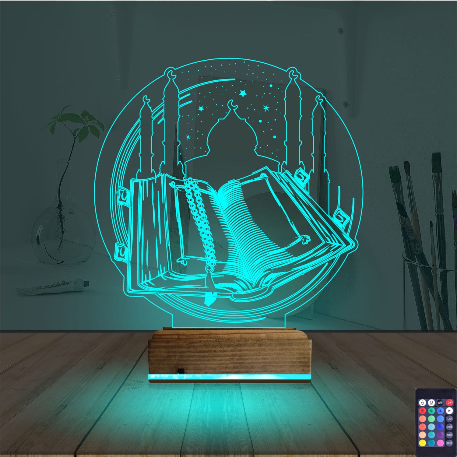 Коран и Мечеть — 3D LED Ночник | Религиозный подарок 3