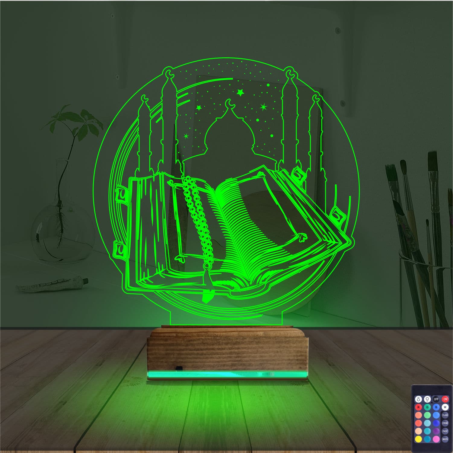 Коран и Мечеть — 3D LED Ночник | Религиозный подарок 6