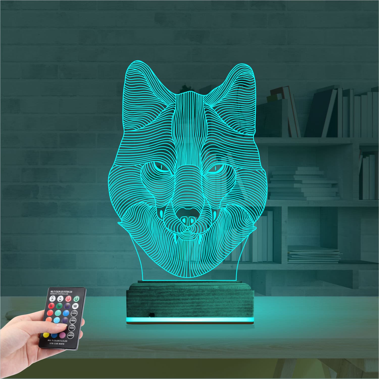 Волк 3D Ночник 3