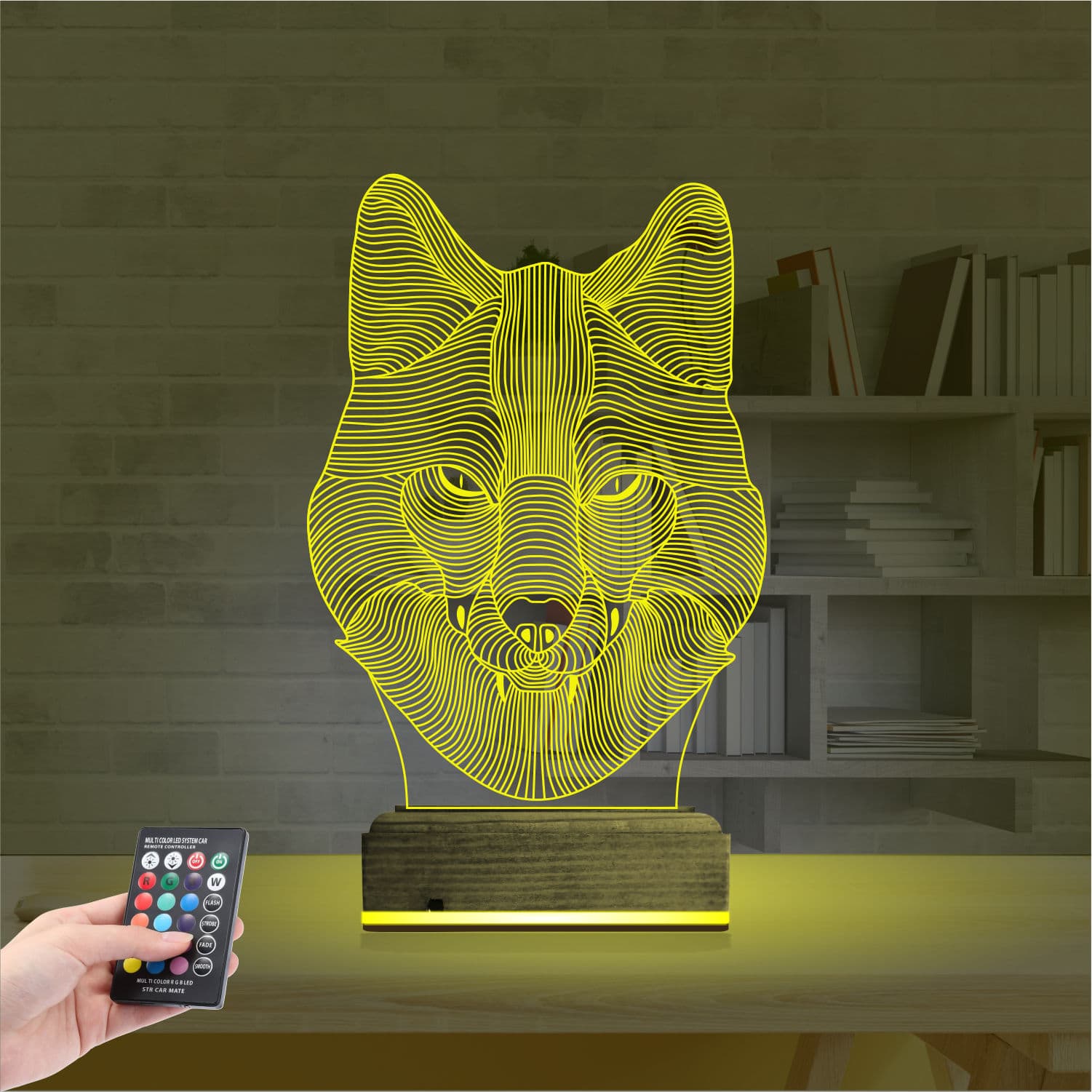 Волк 3D Ночник 5