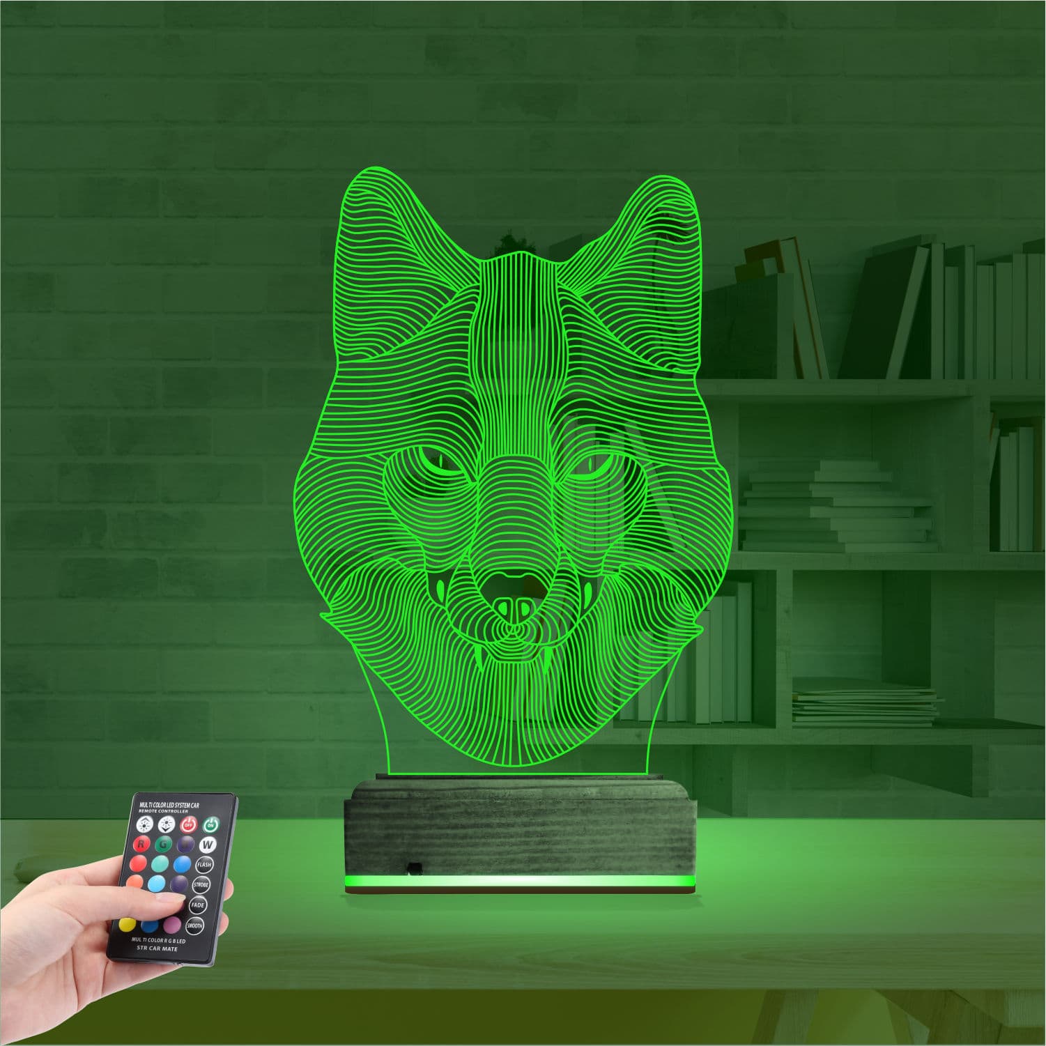 Волк 3D Ночник 6