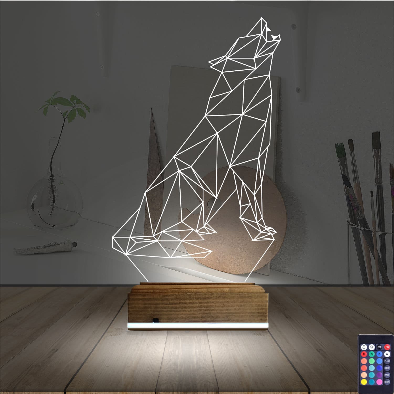 Волк — 3D LED Ночник | Подарок мужчине 2