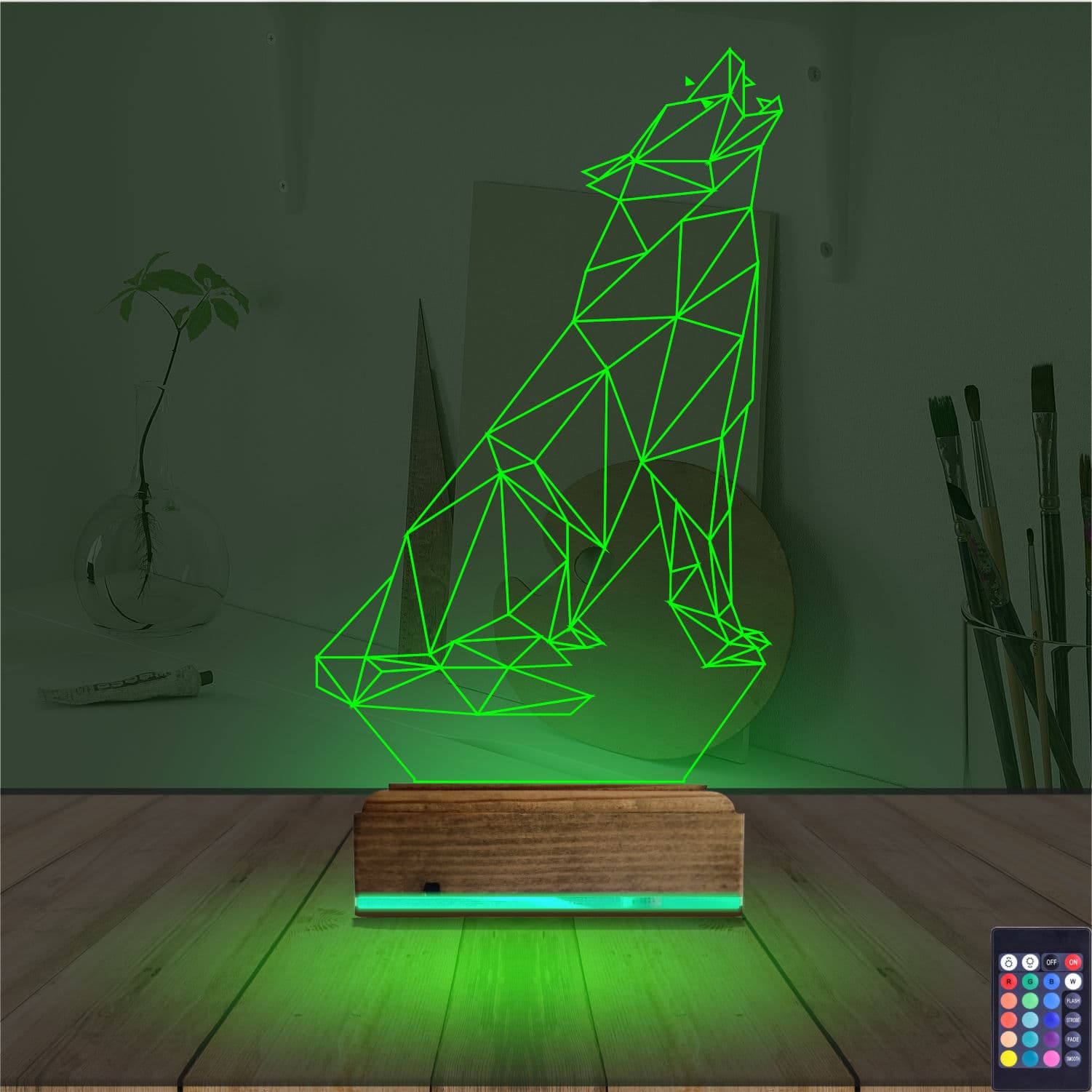 Волк — 3D LED Ночник | Подарок мужчине 6