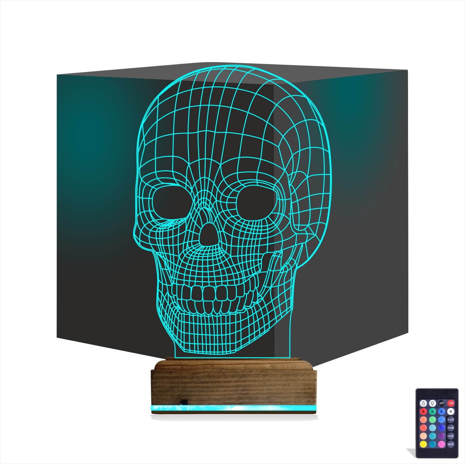 Череп — 3D LED Ночник | Стильный подарок 1