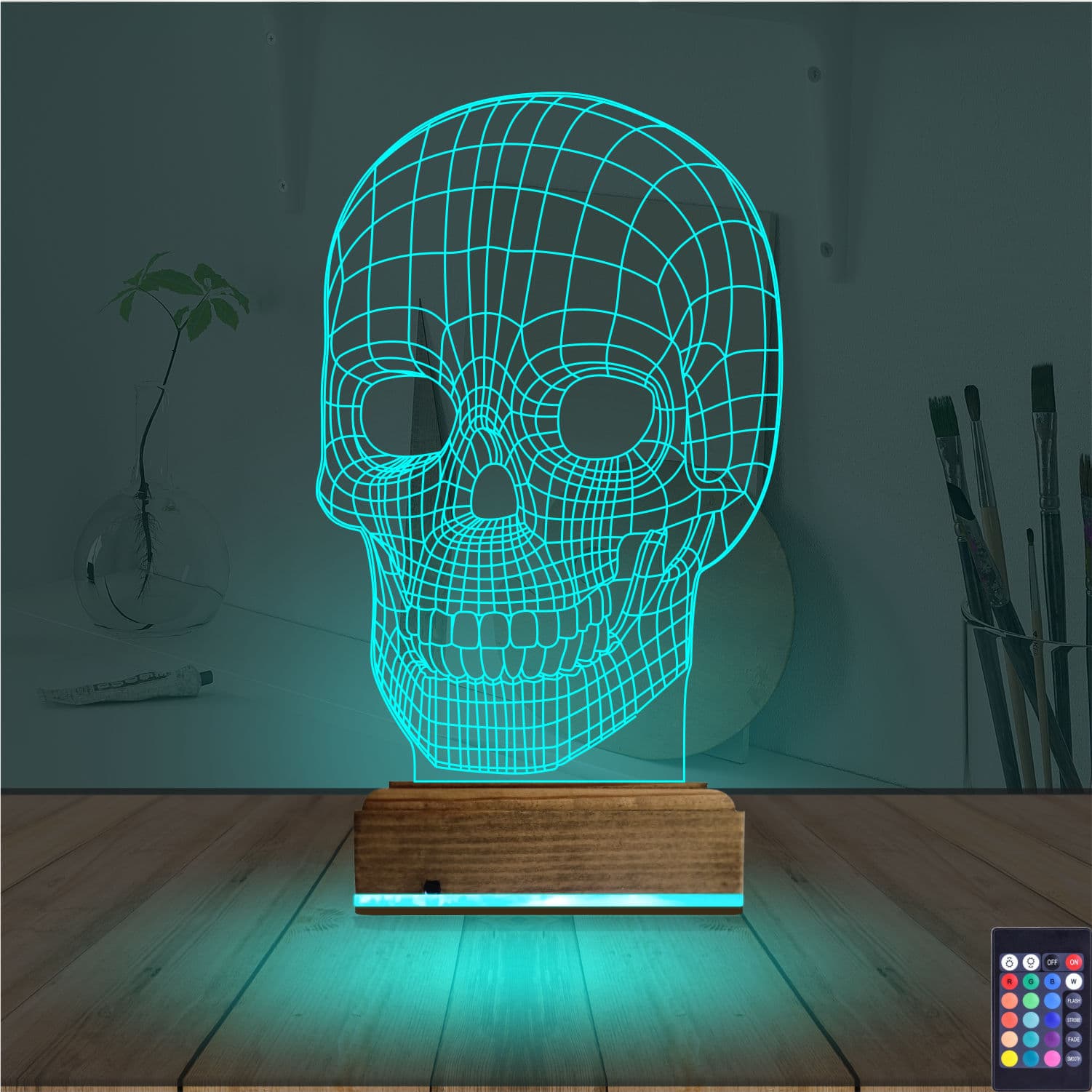 Череп — 3D LED Ночник | Стильный подарок 3