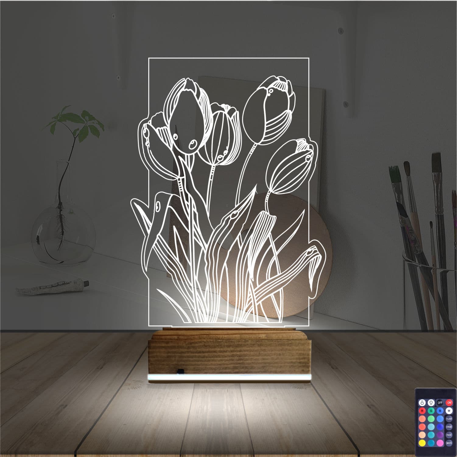 Тюльпаны — 3D LED Ночник | Подарок маме или любимой 2