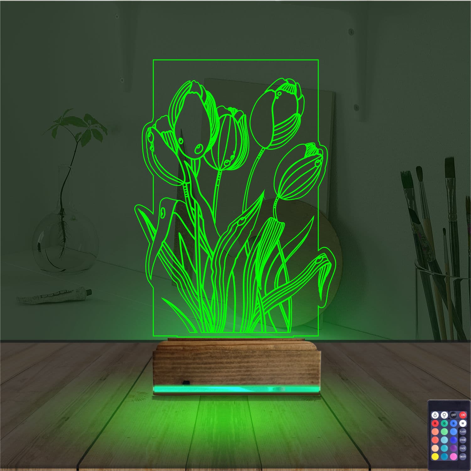 Тюльпаны — 3D LED Ночник | Подарок маме или любимой 6