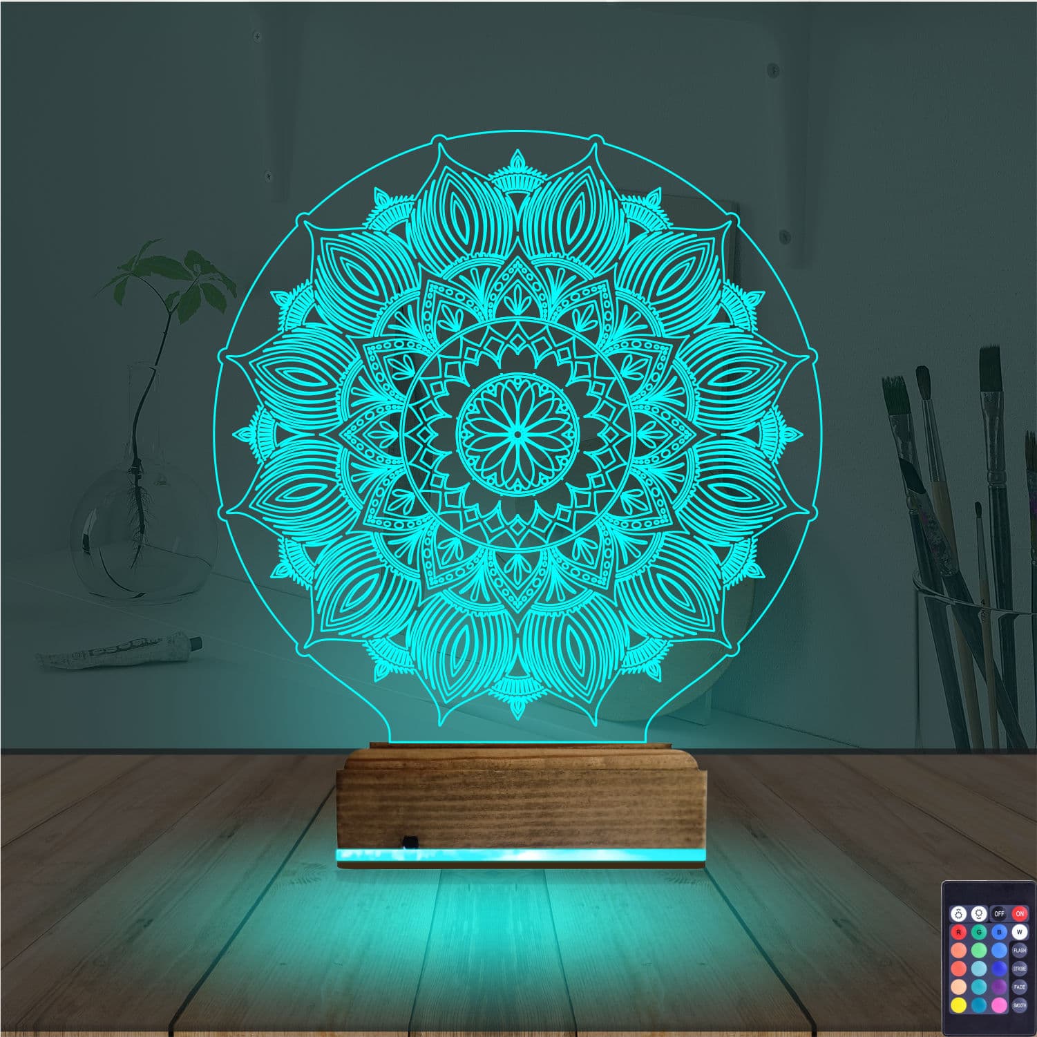 Мандала — 3D LED Ночник | Подарок для медитации и дома 3