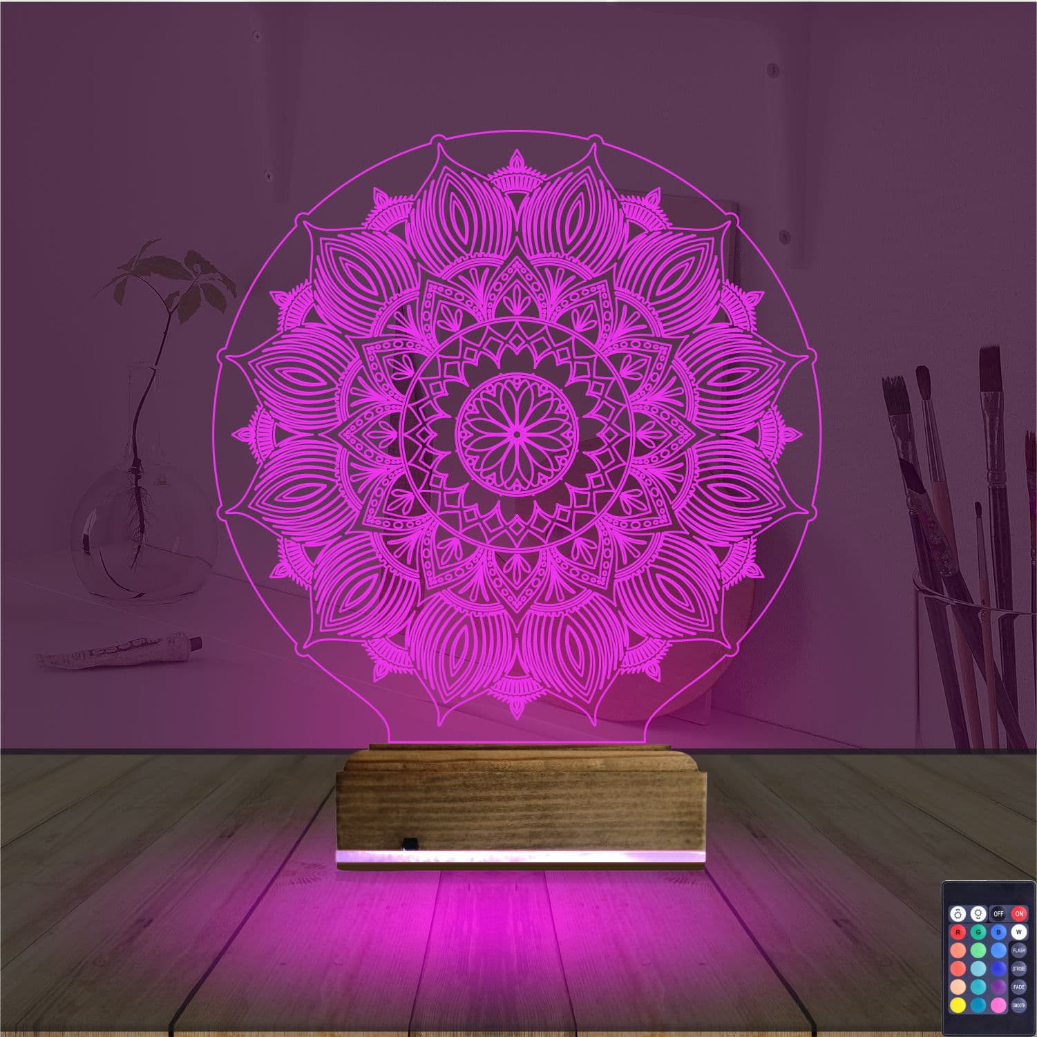 Мандала — 3D LED Ночник | Подарок для медитации и дома 4