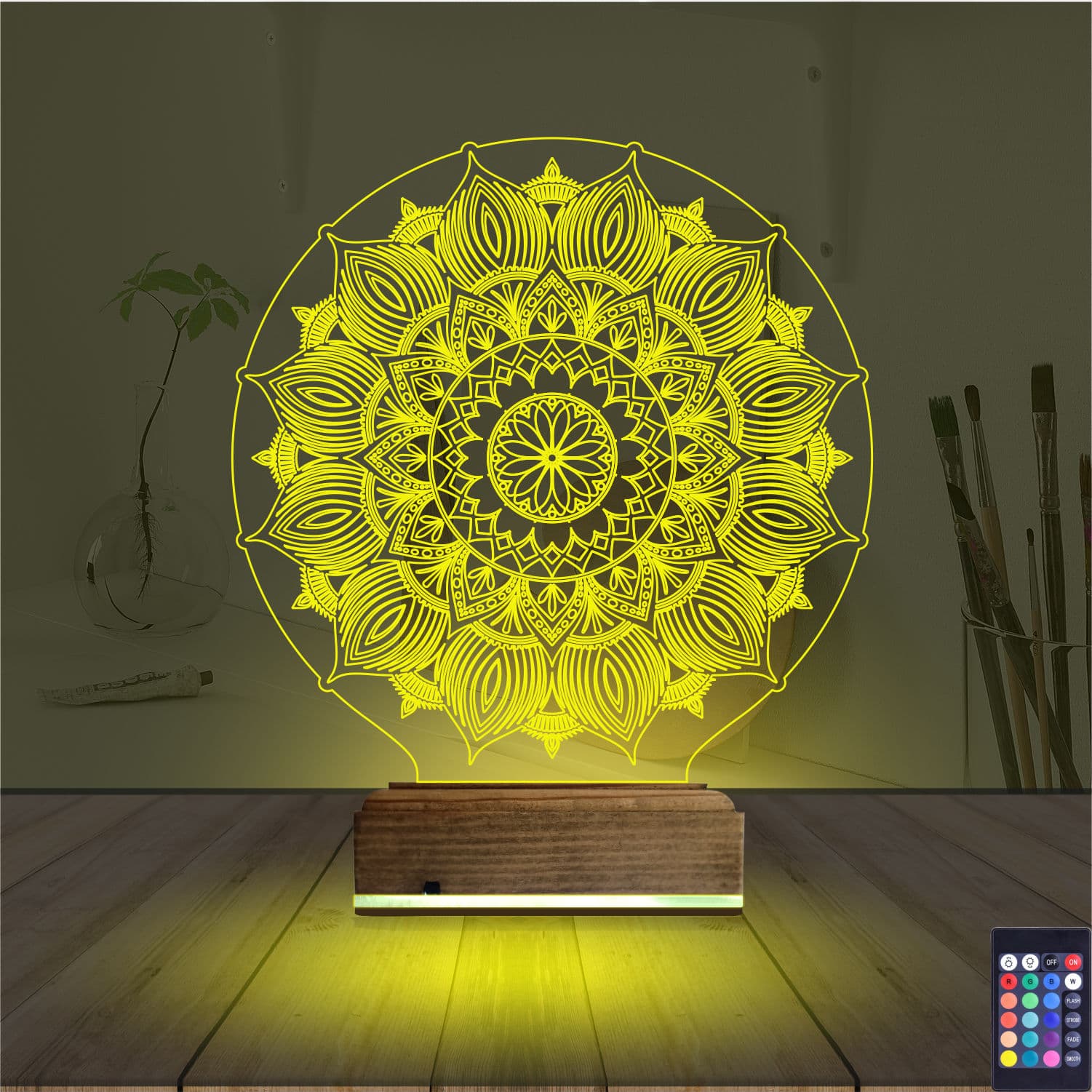 Мандала — 3D LED Ночник | Подарок для медитации и дома 5