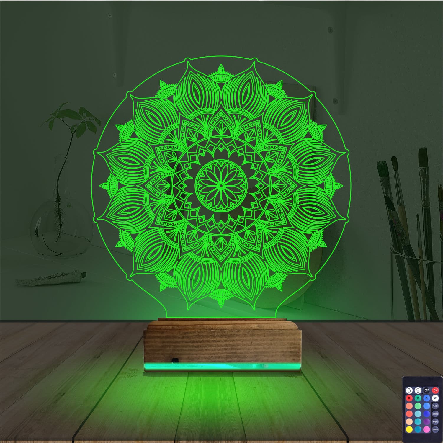 Мандала — 3D LED Ночник | Подарок для медитации и дома 6