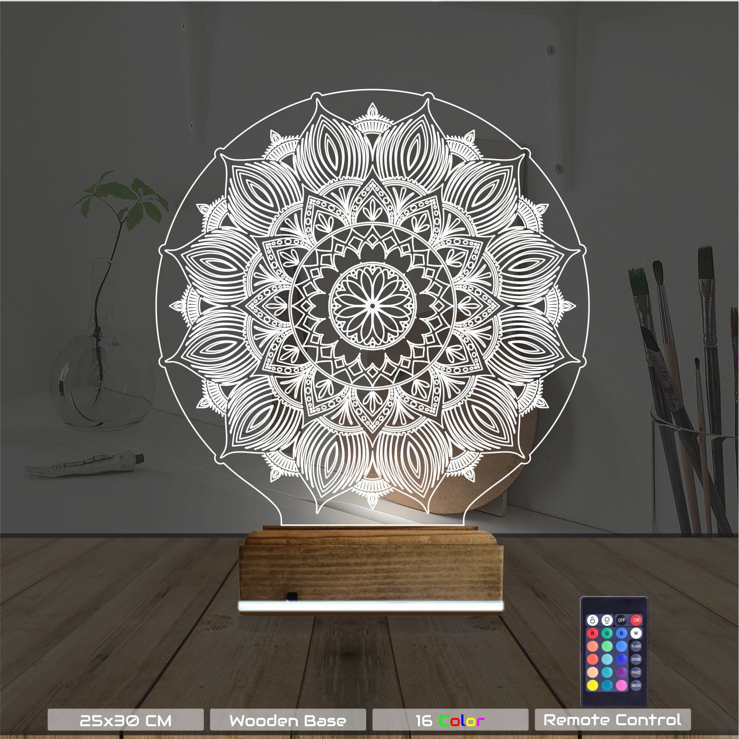 Мандала — 3D LED Ночник | Подарок для медитации и дома 8